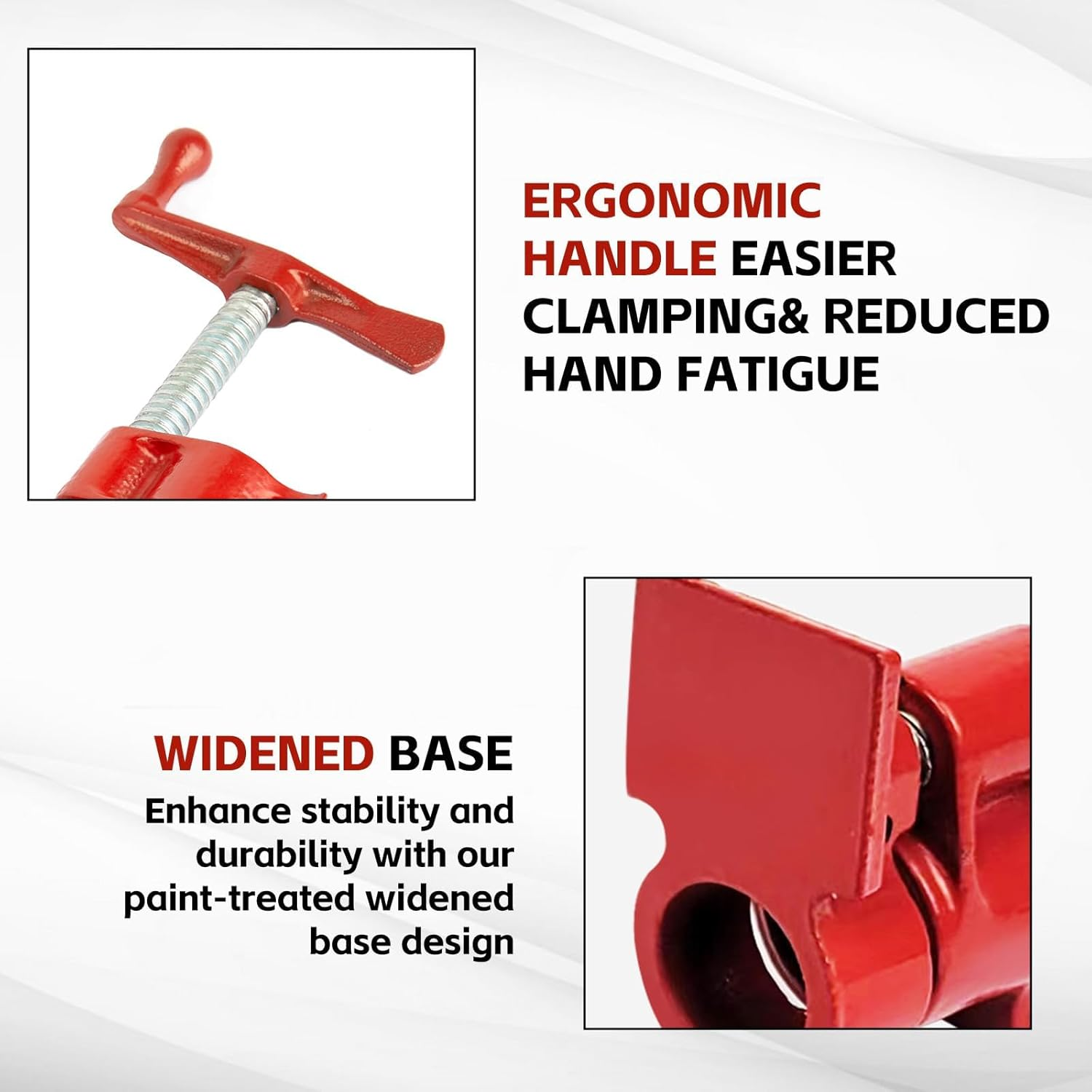 COGNATIVE 3/4" Pipe Clamp for Woodworking Heavy Duty Cast Iron Quick Release Pipe Clamps with Stand Home Improvement, Workshop and Construction Site