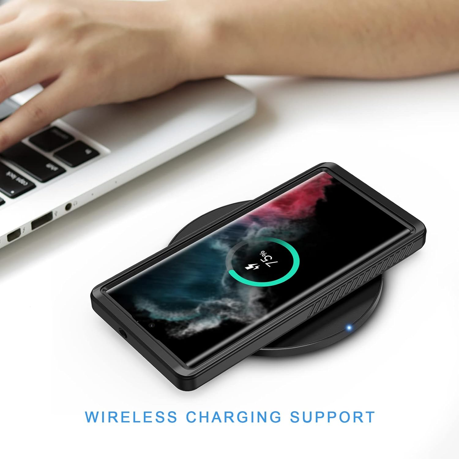 Lanhiem for Samsung Galaxy S22 Ultra Case IP68 Waterproof Dustproof Shockproof Case with Built-In Screen Protector, Full Body Underwater Protective Cover for Galaxy S22 Ultra 5G 6.8 Inch, Black/Clear image number 4