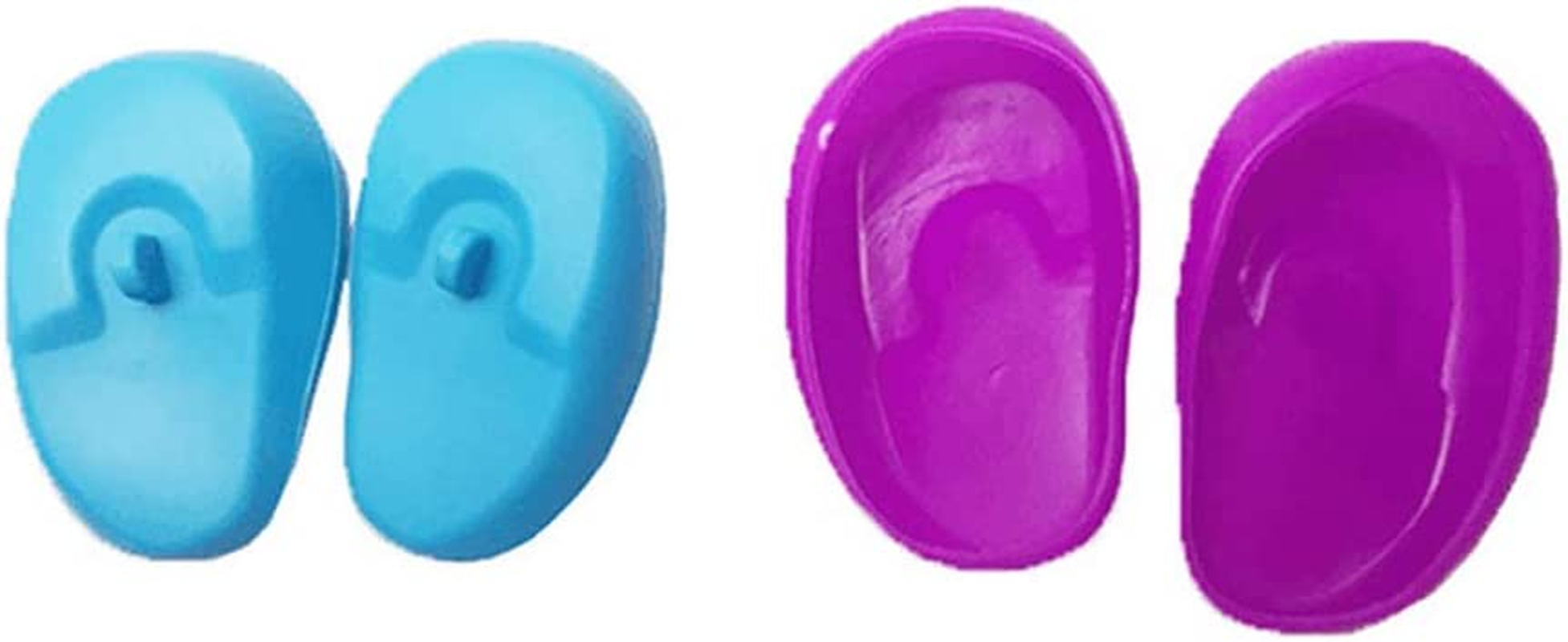 QUUPY 3PCS Plastic Waterproof Ear Cover Shield Protector Guard Earmuff anti Staining for Hair Salon Women Spa Hair Dye Shower Bathing Assorted Color Random image number 1