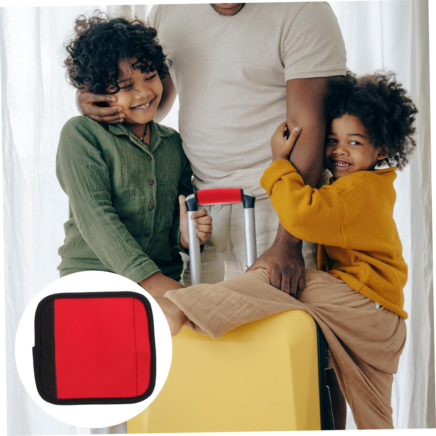 Neoprene Handle Covers Luggage Handle Wraps Soft Comfort Grip Protection for Suitcase Traveling Case Neoprene Grips for Hand Protection Travel Accessories image number 4