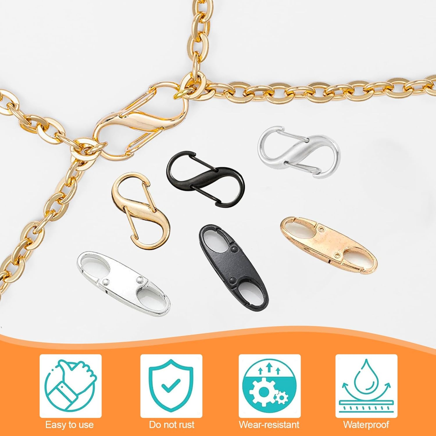 COZY CORE 21-Piece Zipper Clips anti Theft Deterrents &ndash; Secure Luggage, Clothing, Backpacks, Boots, Purses &ndash; Perfect for Travel and Outdoor Sports image number 1