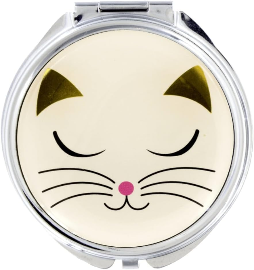 Pylones : Lady Look round Compact Mirror - White