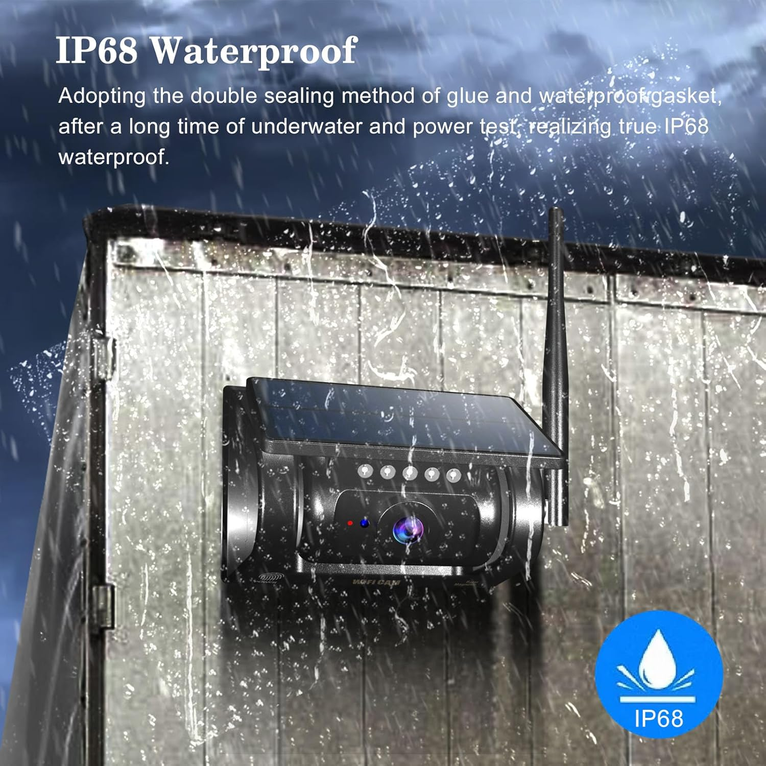 Wifi Magnetic Solar Backup Camera, 10000Mah Rechargeable Rear View Camera for Truck RV Trailer Car, DVR Recording Night Vision IP67 Waterproof, App for Phone Ios Android image number 3