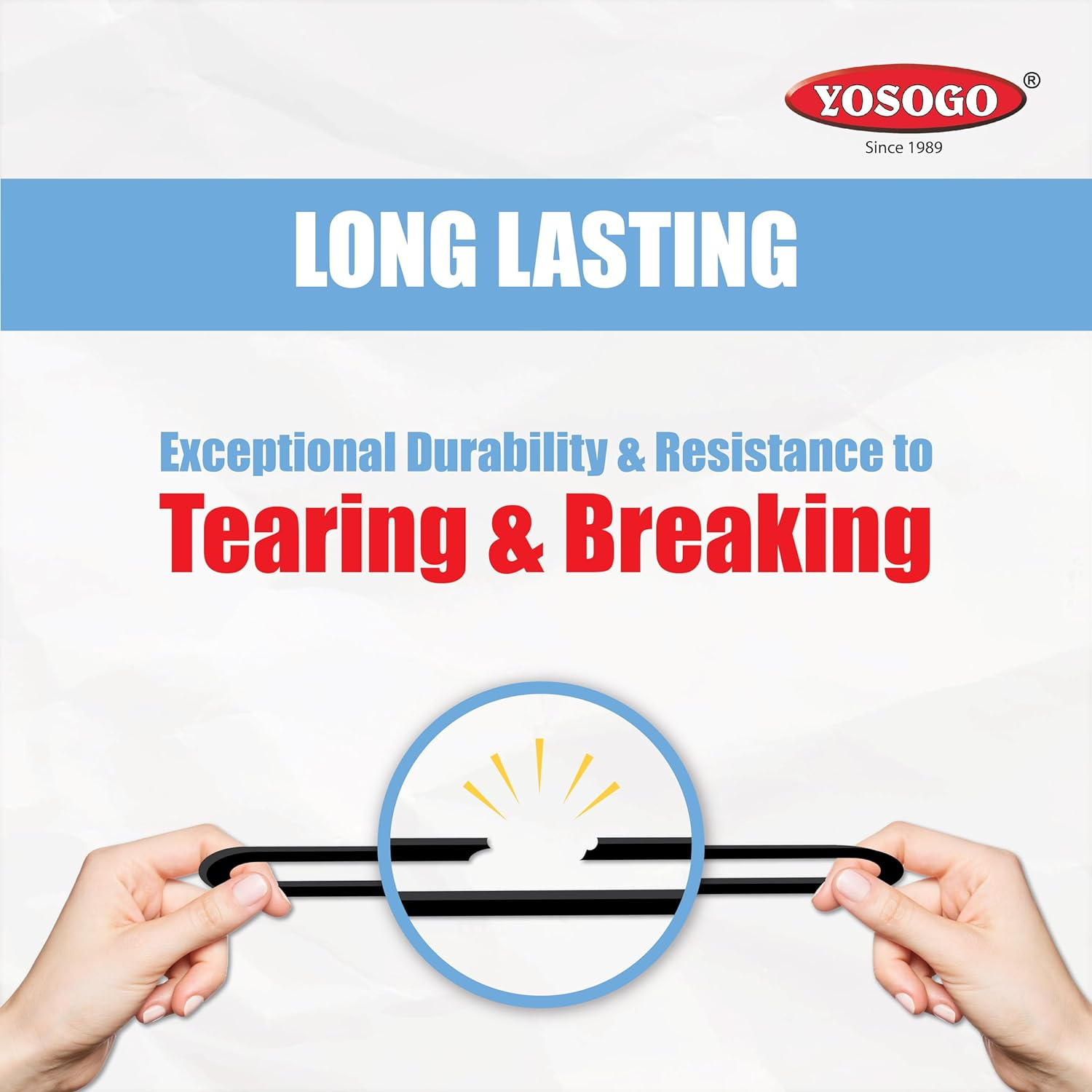 Yosogo 30 Pieces Rubber Band Extra Large and Thick 8 Inch - Black Color Multipurpose Heavy Duty Elastic Biodegradable Natural Rubber Bands image number 5