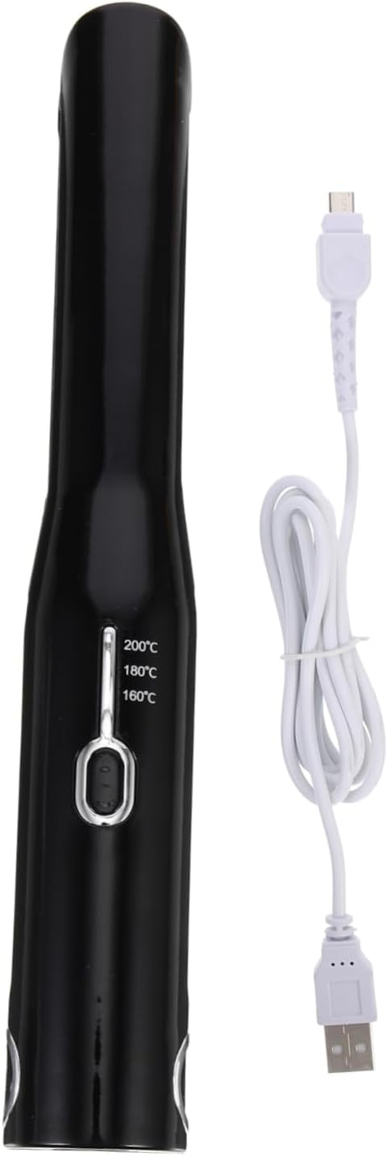 WOONEKY Wireless Mini Hair Straightener and Curling Tool Portable Travel Electric Hair Crimper for Women Adjustable Temperature image number 3