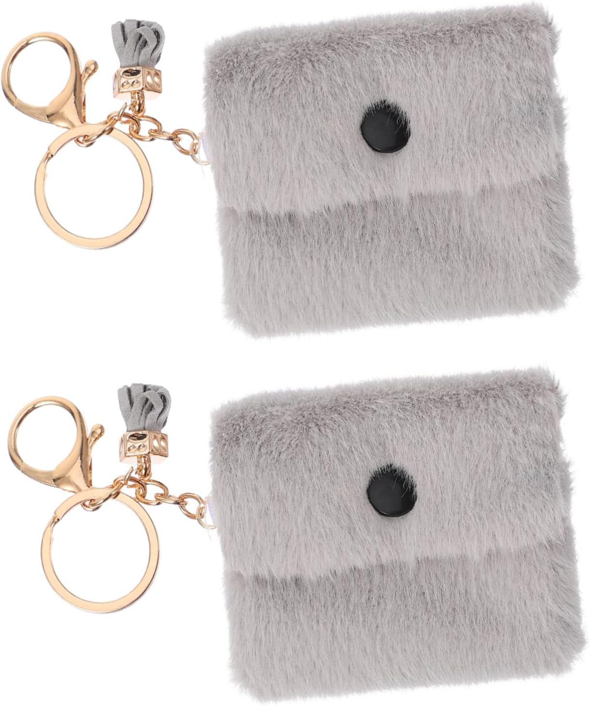 VALICLUD 2Pcs Mini Coin Purse Keychain Adorable Candy Bag Design Key Ring Money Pouch for Keys Handbag Accessories