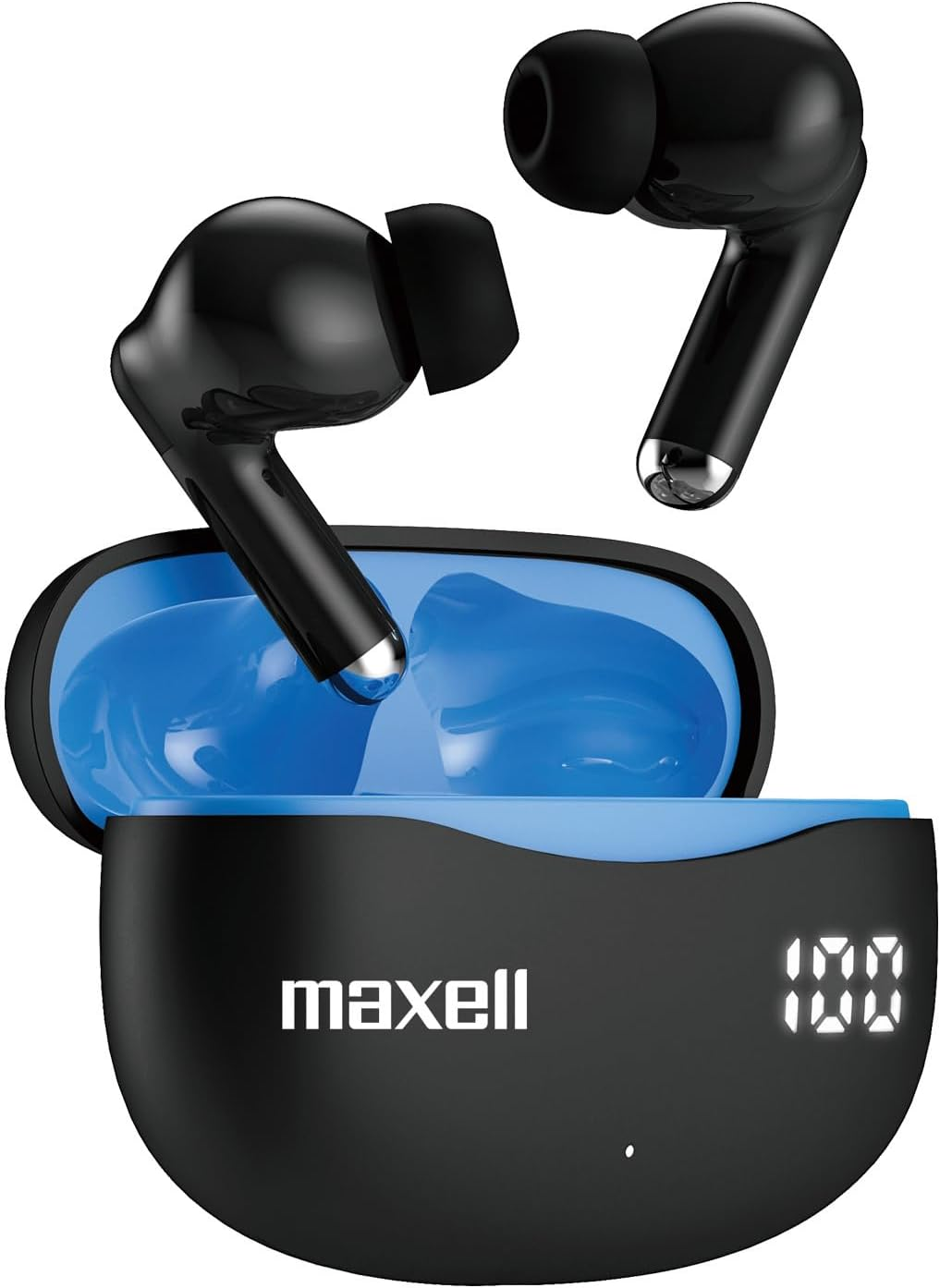 Maxell ANC-BLU Bass 13 Bluetooth Earbuds Active Noise Cancelling - True Wireless (Black) image number 4