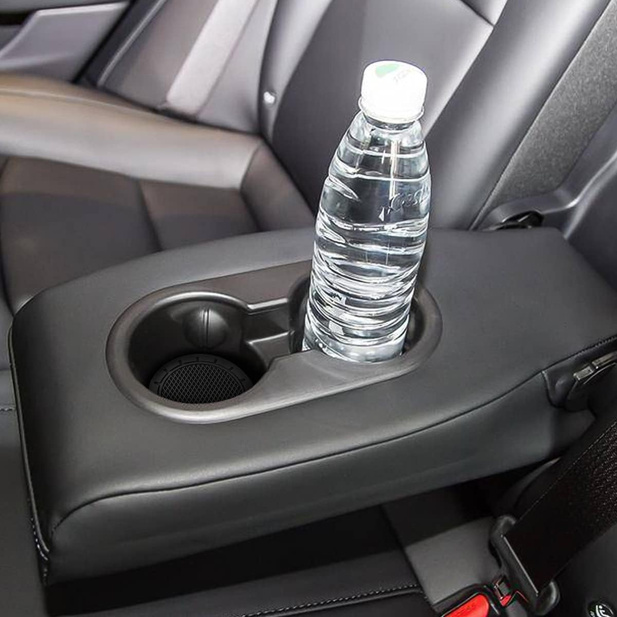 4 Pack Car Cup Holder Coaster, 2.75 Inch Diameter Non-Slip Universal Insert Coaster, Durable, Suitable for Most Car Interior, Car Accessory for Women and Men (Black) - Blue image number 3