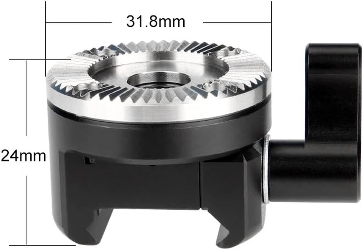 NICEYRIG NATO Clamp to ARRI Standard Rosette Mount Adapter (M6 Thread Diameter 31.8Mm) Applicable LED Video Light EVF Mount Quick Lock and Release image number 5