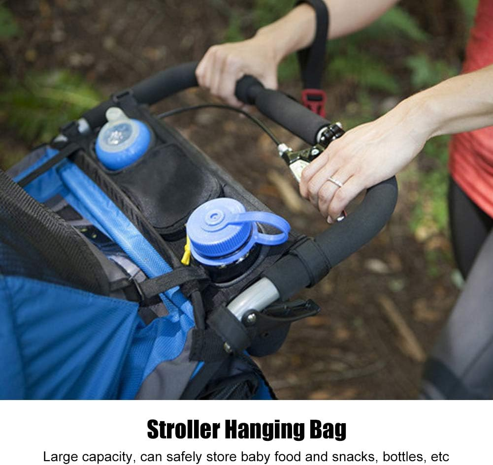 Stroller Organizer, Kids Baby Stroller Detachable Phone Bag Pram Pushchair Tray Hanging Bag Bottle Cup Holder Organizer, Stroller Accessories Caddy Parent Console image number 3