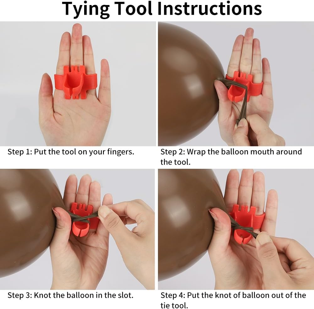 RUBFAC 156Pcs Brown Coffee Blue Balloon Garland Arch Kit with Boho Brown Nude Blue Balloons for Teddy Bear Baby Shower, Gender Reveal and Birthday Party Decoration image number 3