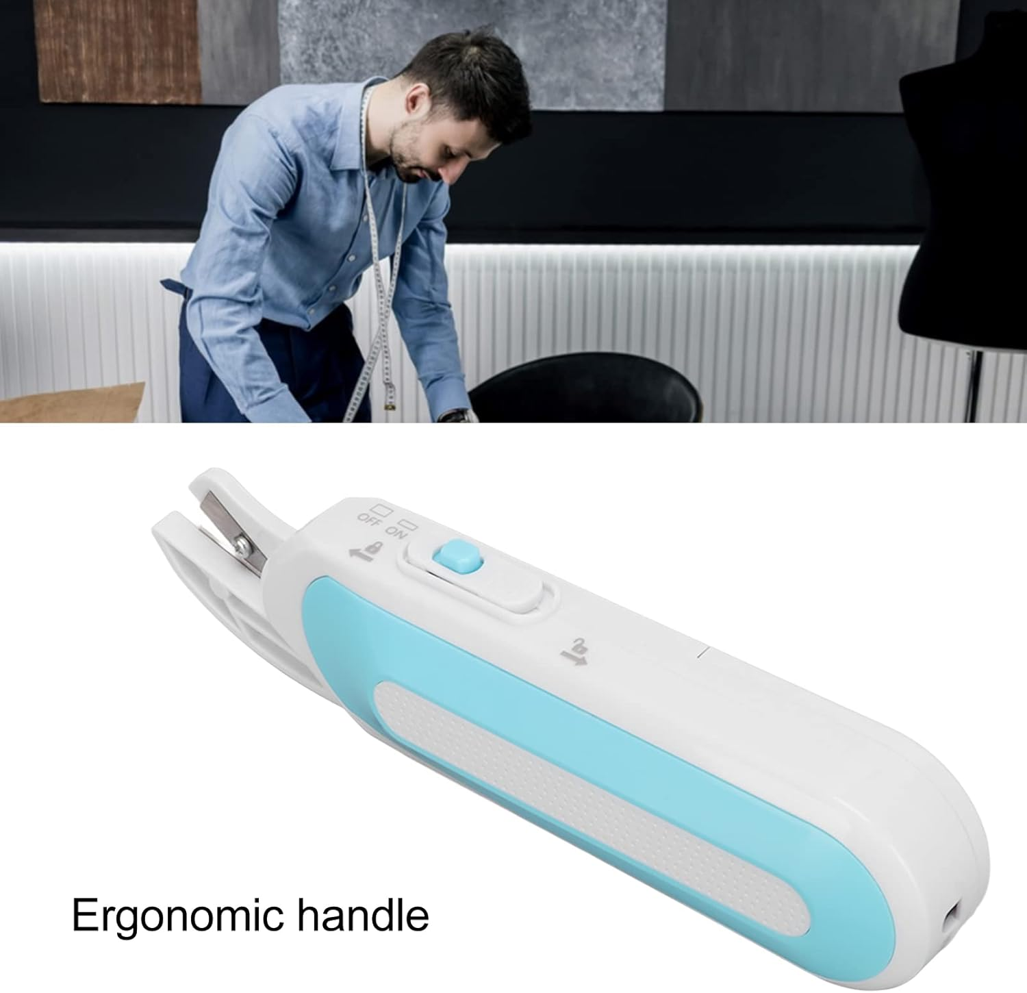 Cordless Electric Scissors - Multi-Purpose Fabric, Carpet & Leather Cutter - Battery Powered Gift Wrap & Home Use Electric Scissors image number 2