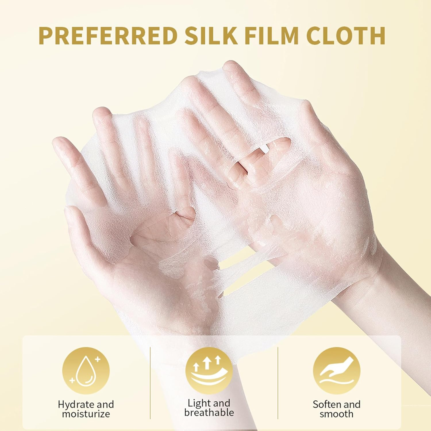 Snail Mucin Face Sheet Mask (5 Pcs) - anti Aging and Moisturizing Face Mask with Hyaluronic Acid - Deep Hydration for Youthful Skin image number 5