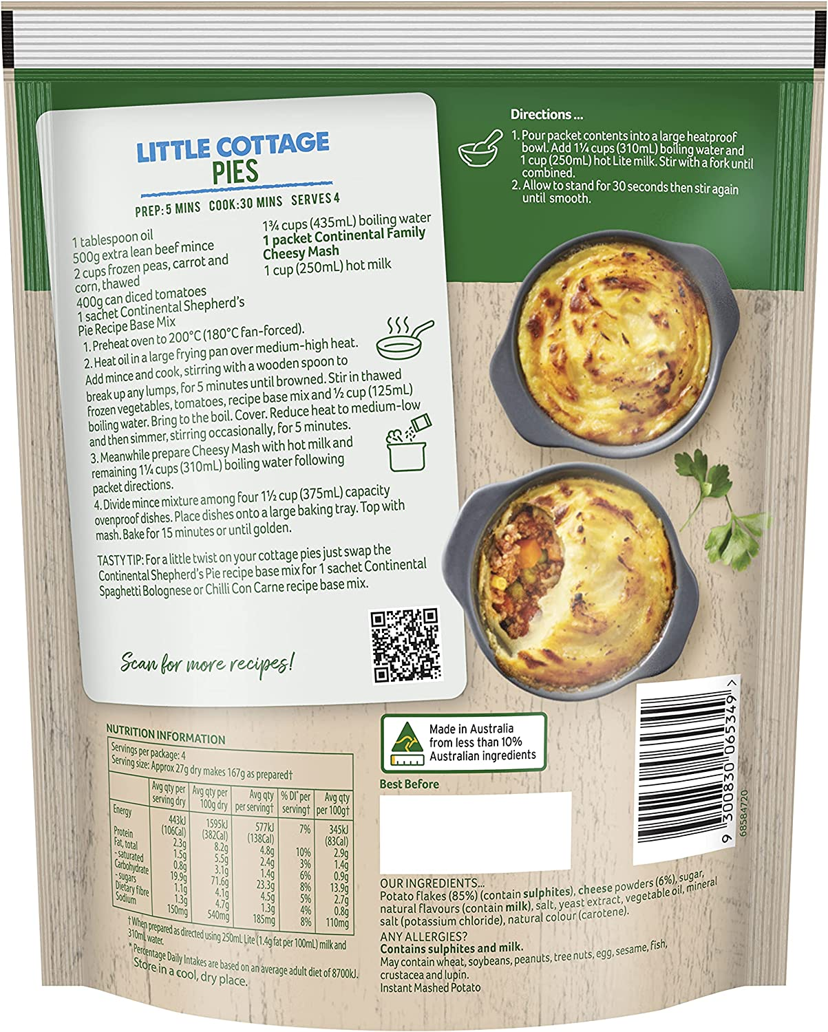 Continental Classics Cheesy Mash Potato Family Pack 110G Serves 4 image number 4