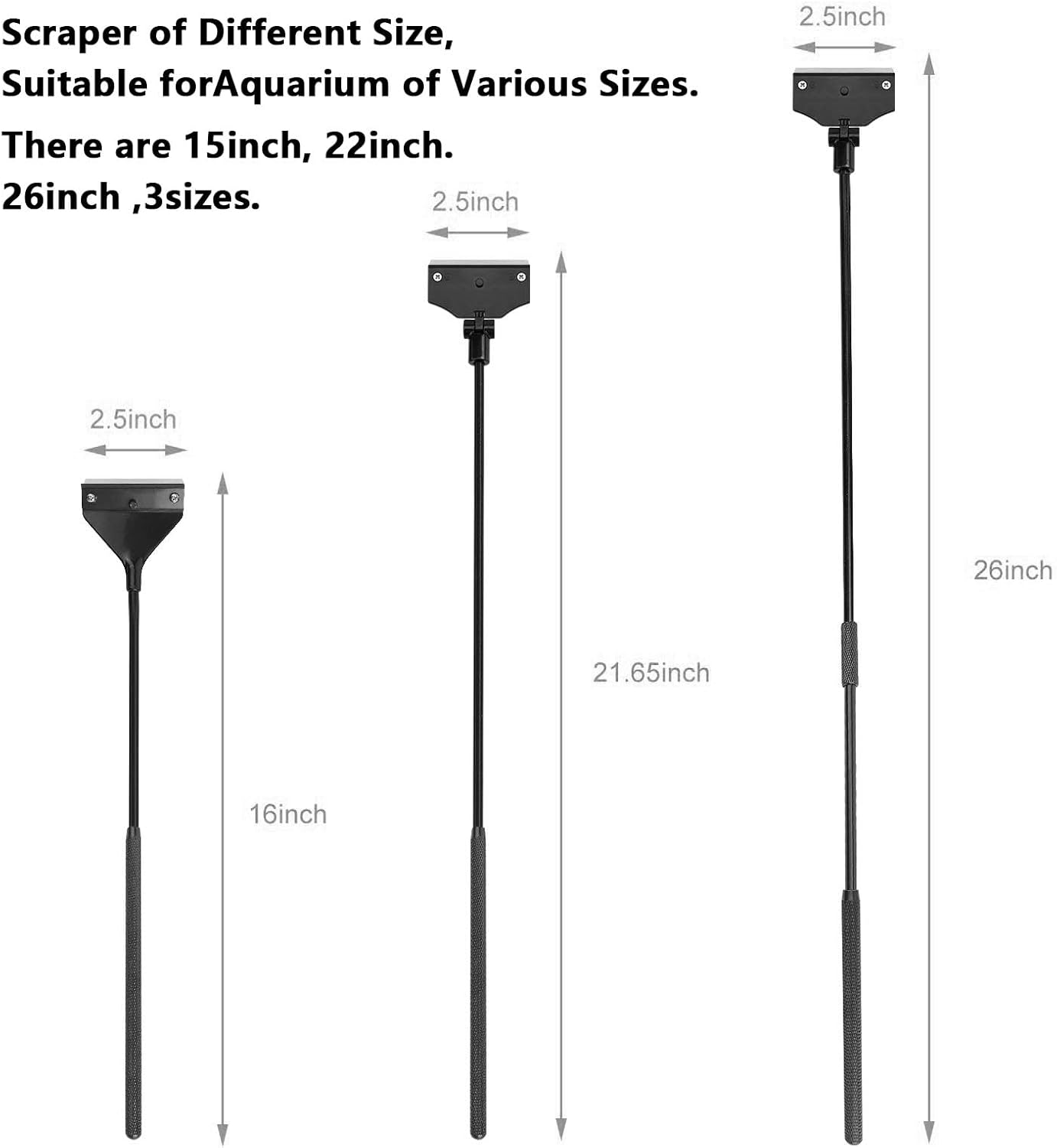 Aquarium Glass Cleaner and Algae Scraper for Fish Tanks, Compatible with Saltwater and Freshwater Aquariums, 10 Stainless Steel Blade with Plastic Cover - Leralsta image number 4