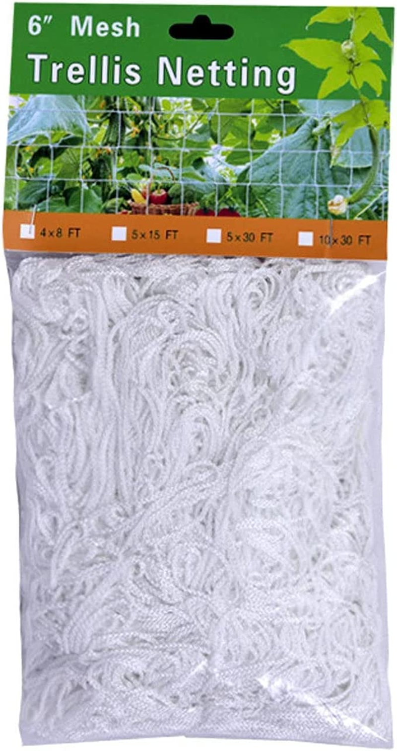 Lordap 5X30Ft Plant Trellis Netting, Heavy-Duty Polyester Grow Net, Garden Trellis Netting with Square Mesh for Climbing Plants, Vegetables, Fruits, and Flowers (5X30Ft) image number 4