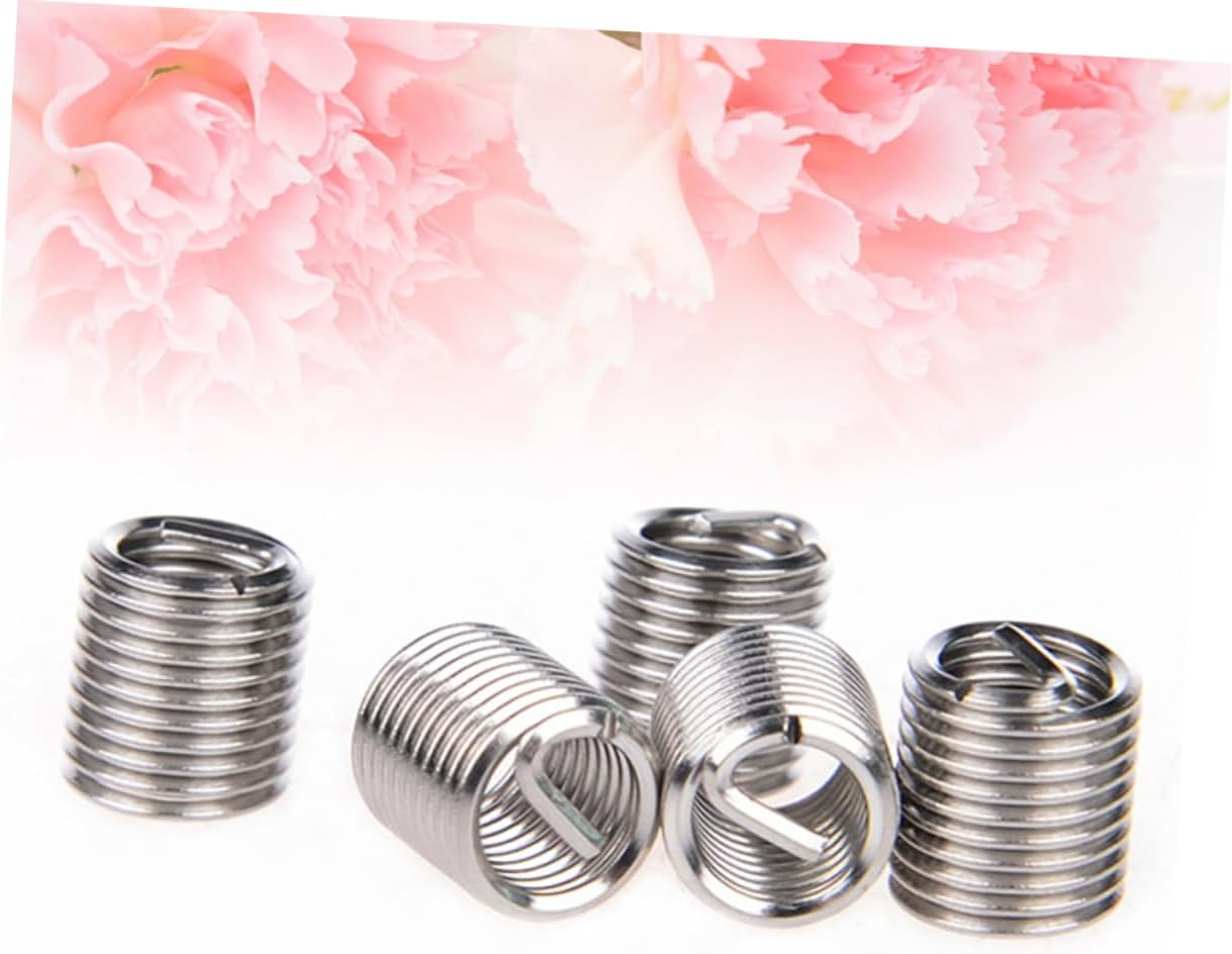 SOLUSTRE 60Pcs Thread Inserts Kit Helicoil Repair Tool Stainless Steel Wire for Automotive Screw Thread Repair image number 6