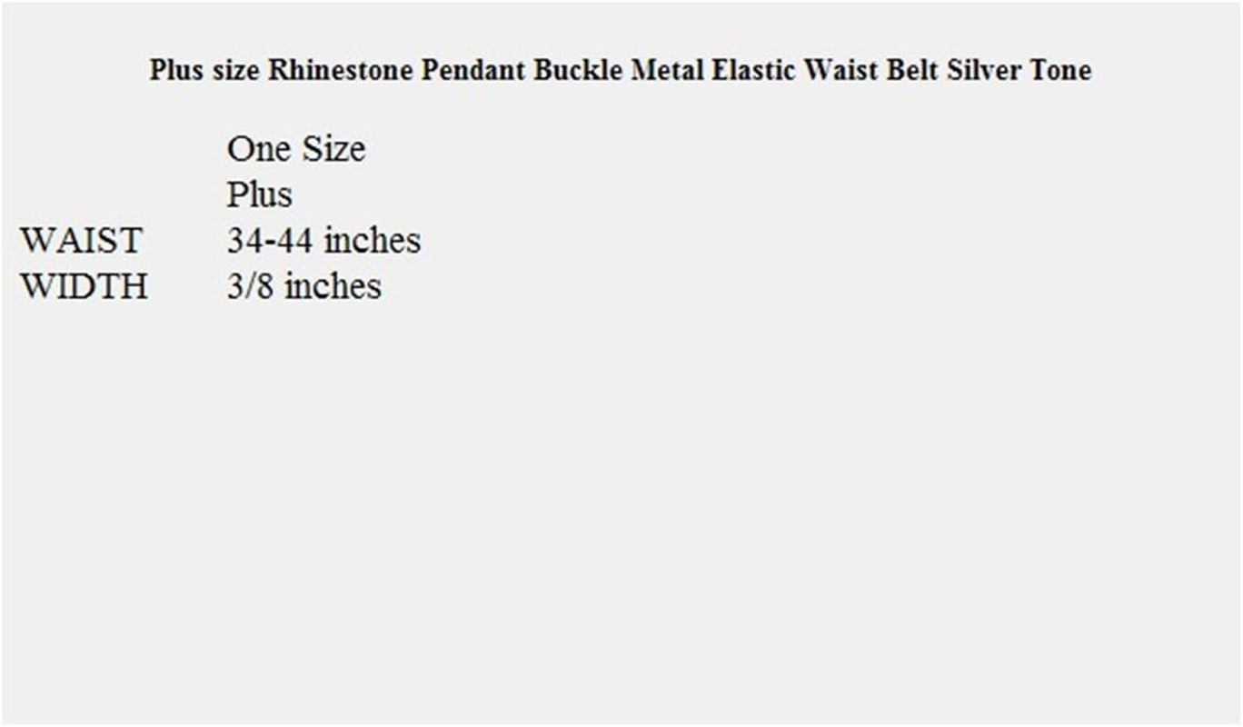 Evogues plus Size Rhinestone Metal Elastic Waist Belt image number 2