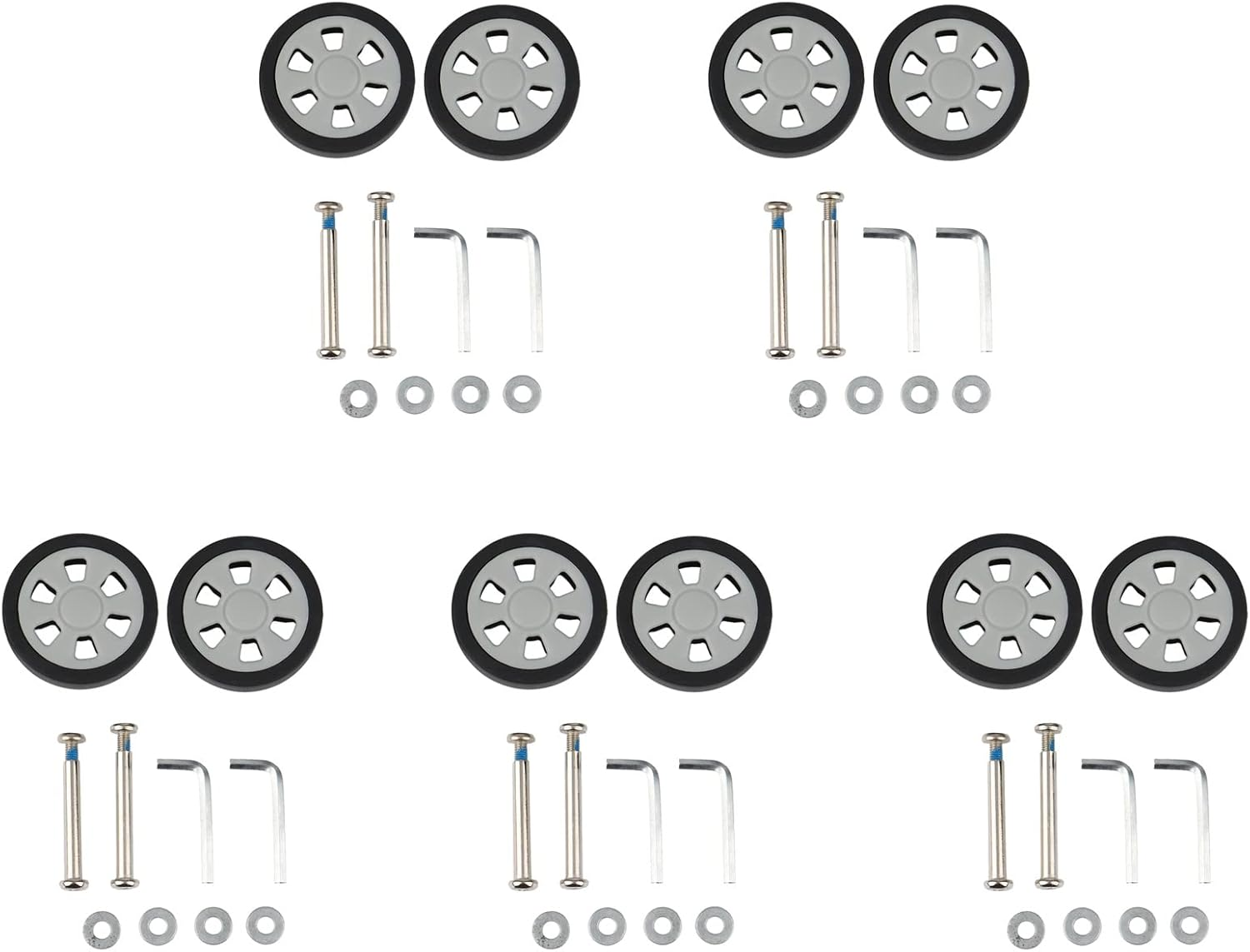 10X Luggage Accessories Wheels Aircraft Suitcase Pulley Rollers Mute Wheel Wear- Parts Repair 55X12Mm