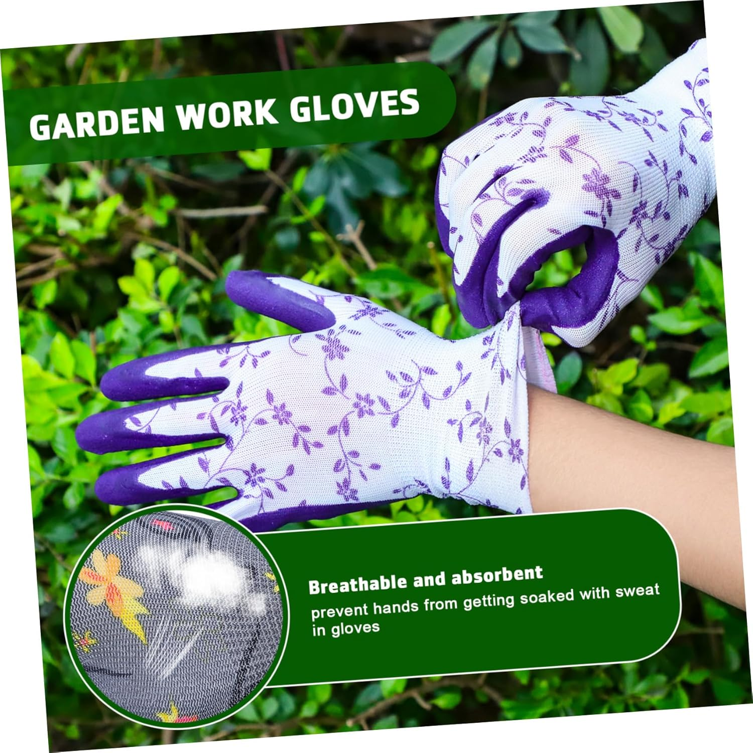 3Pairs Men Work Gloves Women Gardening Gloves of Long Cut Resistant for Construction image number 6
