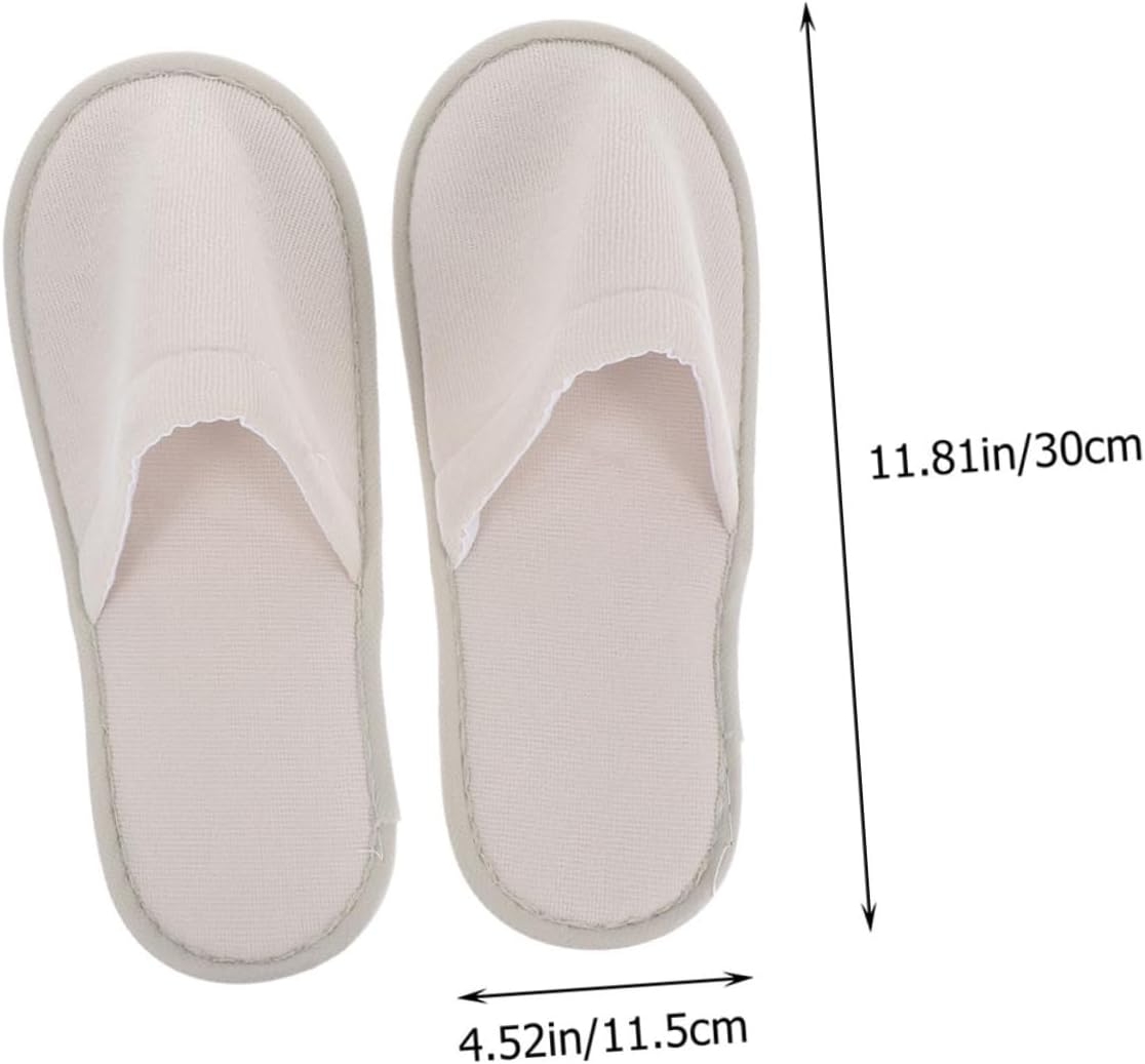 FOYTOKI Pack Anti-Slip Linen Guest Slippers Disposable Indoor Travel One-Off Comfort for Hotel Home