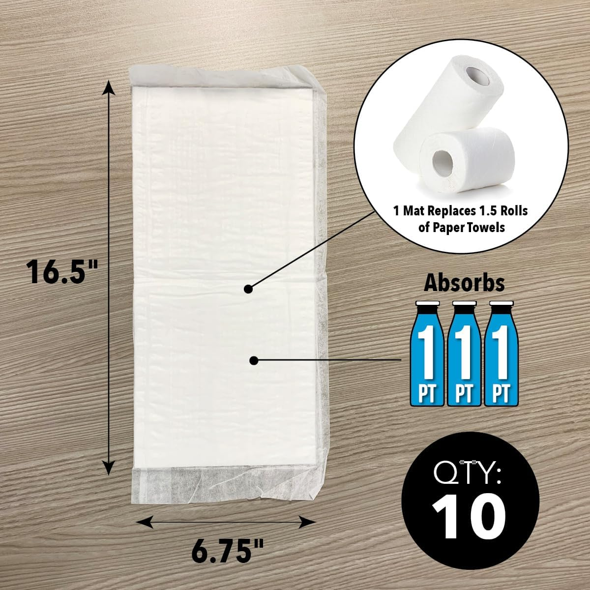 Quick Dam WUM-10 Absorbent Mats, White image number 3