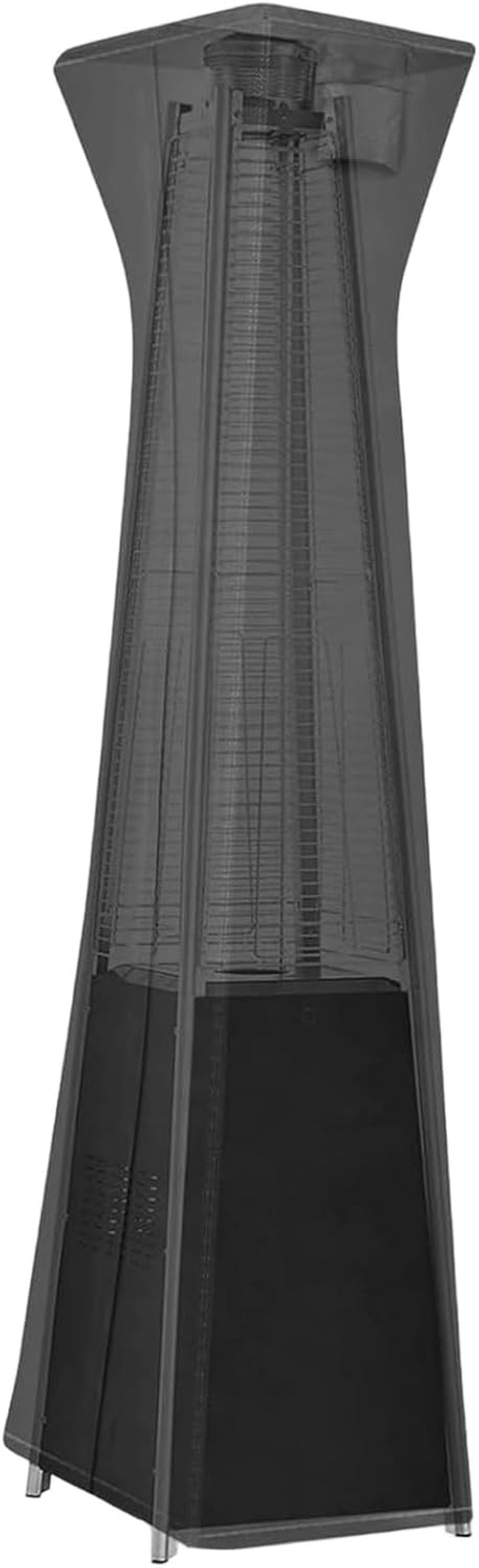 Outdoor Heater Cover - with Zipper Waterproof Uv-Resistant Dust-Proof Outdoor Protector - outside Stand up Patio Heater Cover - for Lawn Deck Backyard Garden Yard