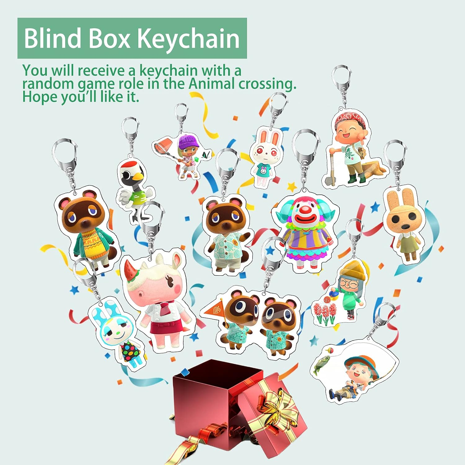 Tikodirect Carrying Case for Nintendo Switch, Cute Portable Travel Bag Accessories with Protective Case, Screen Protectors, Stand, Game Card Case and Thumb Grip Caps[Keychain Gift], Animal Crossing image number 1