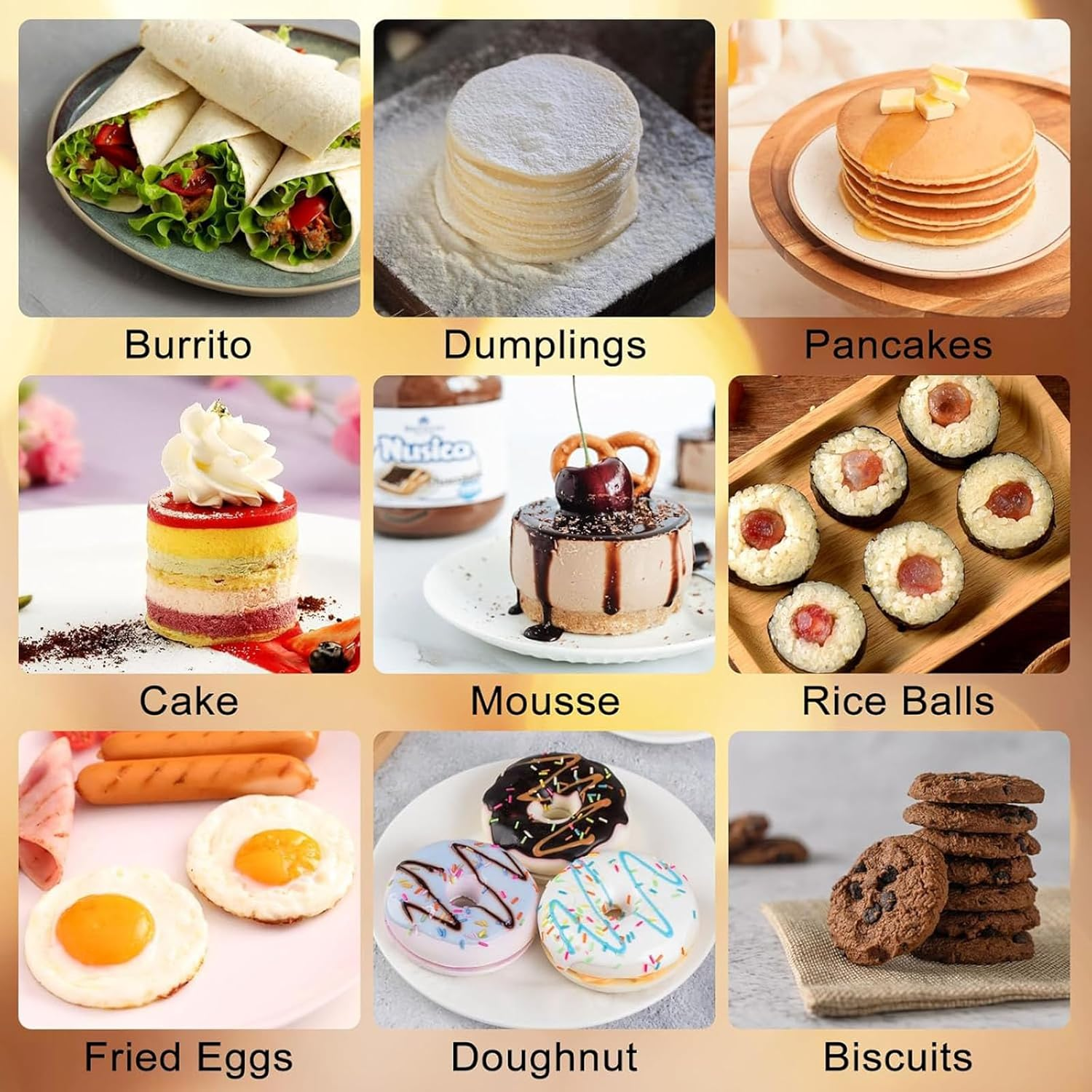 Cookie Cutters Set (5 Pieces/Set), Stainless Steel Scone Cutters with Handles, round Pastry Cutters Circle Biscuit Cutters Set for Baking, Professional Dough Cutter Tool. - Gingerbread image number 7