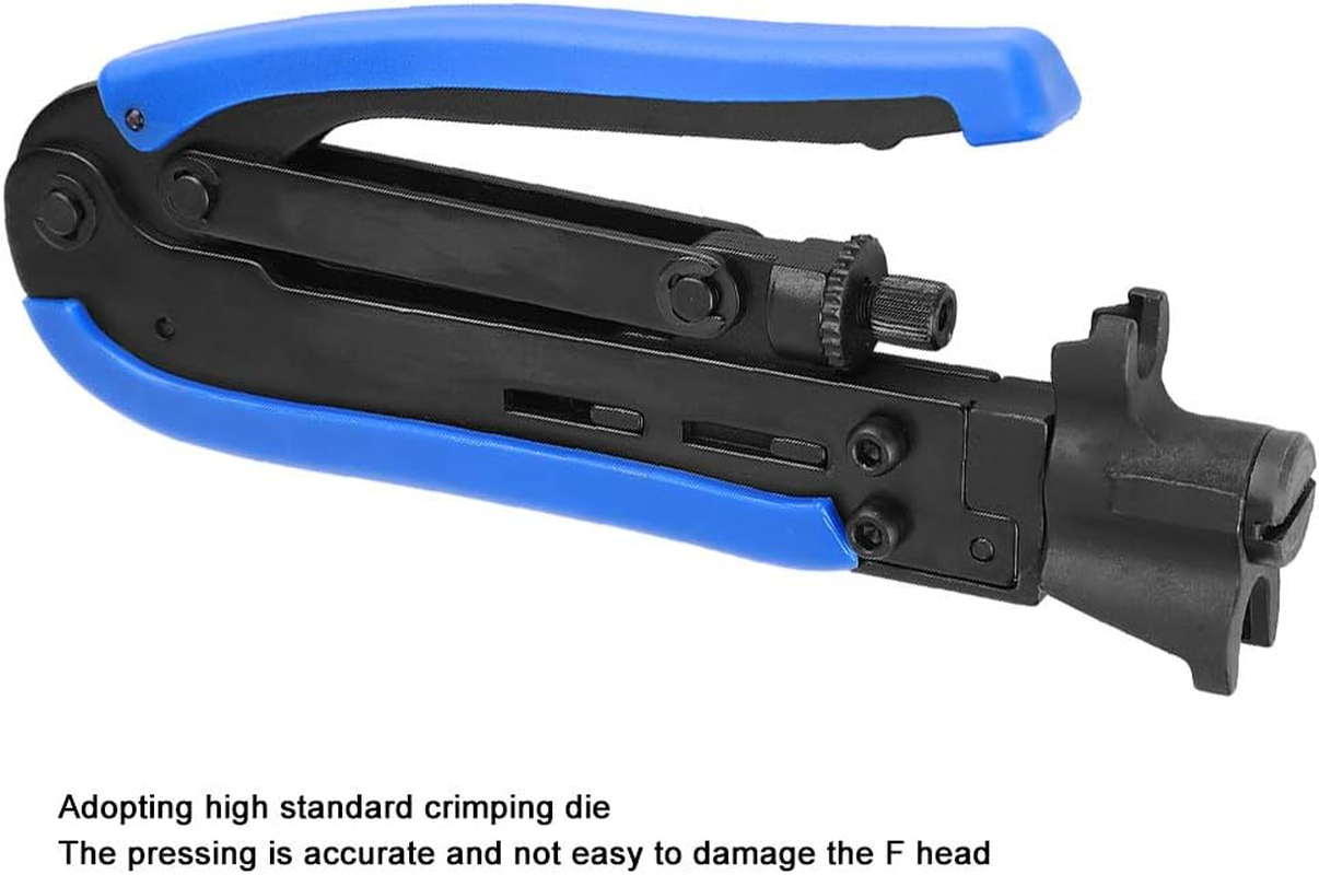 Coaxial Crimper Pliers Steel Network Cable Compression Crimping Tool for Home Office image number 2