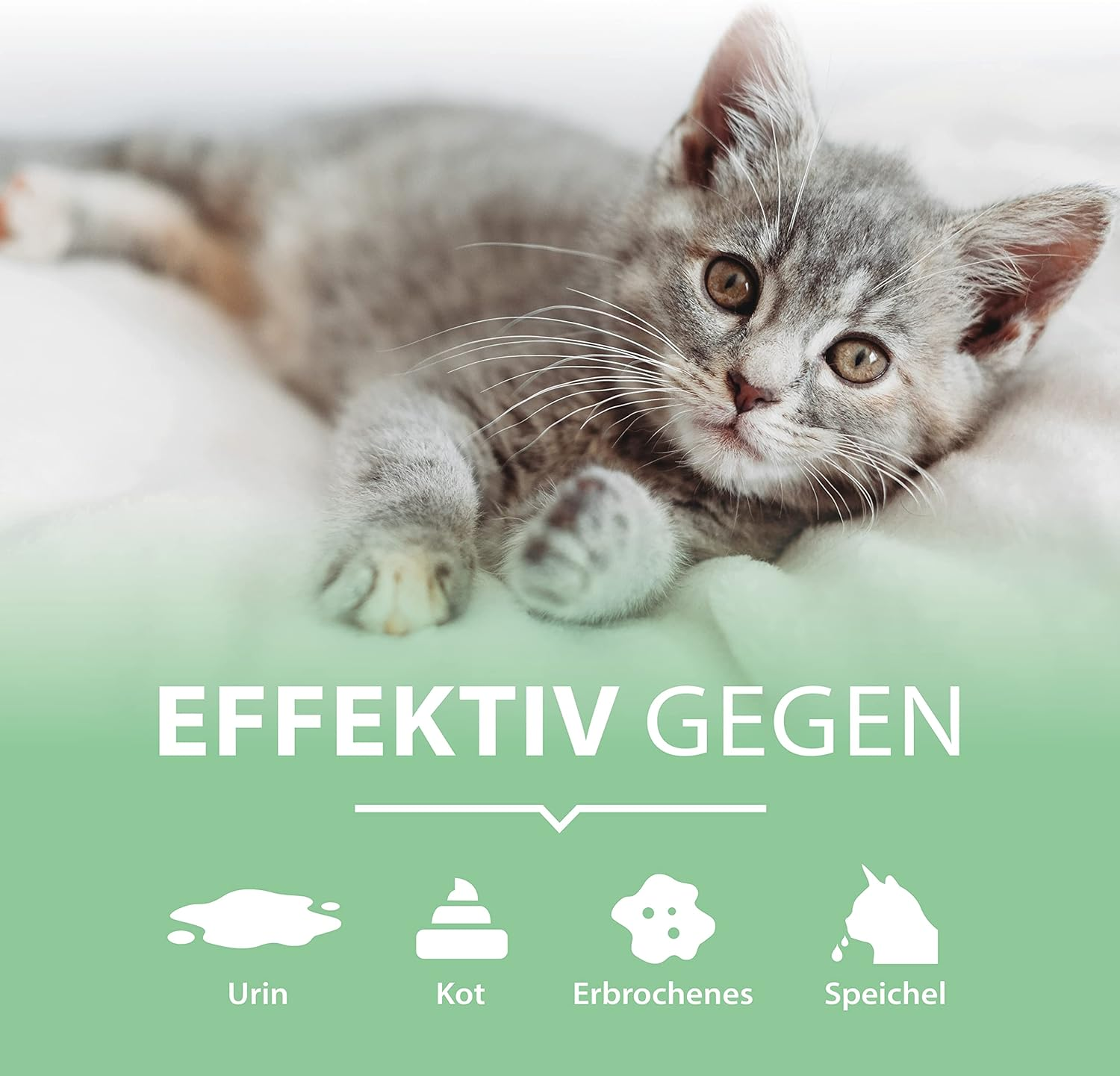 Pipi-Weg Cat - Biological Odour Remover & Stain Remover Spray - 100 Ml - against Cat Urine, Faeces & Vomit - Deep Pore Cleaning in the Home & Animal Area - for Cat Litters image number 1