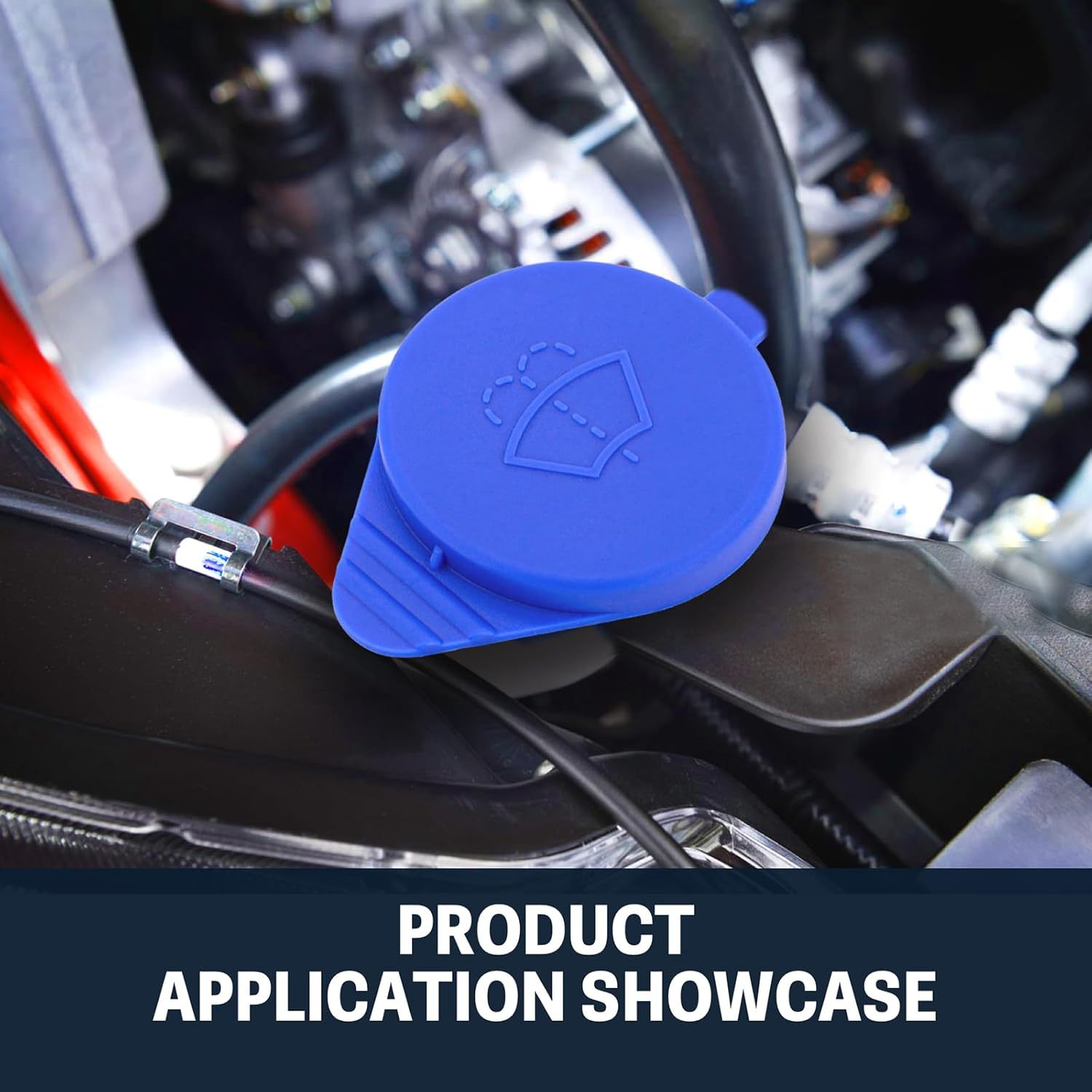 2 PCS Washer Fluid Cap for 2012-2018 Ford Focus, NWGOF Wiper Reservoir Tank Cap Compatible, Windshield Washer Fluid Cap for 2012-2018 Ford Focus Cp9Z-17A605-A-Ideal Solution image number 5