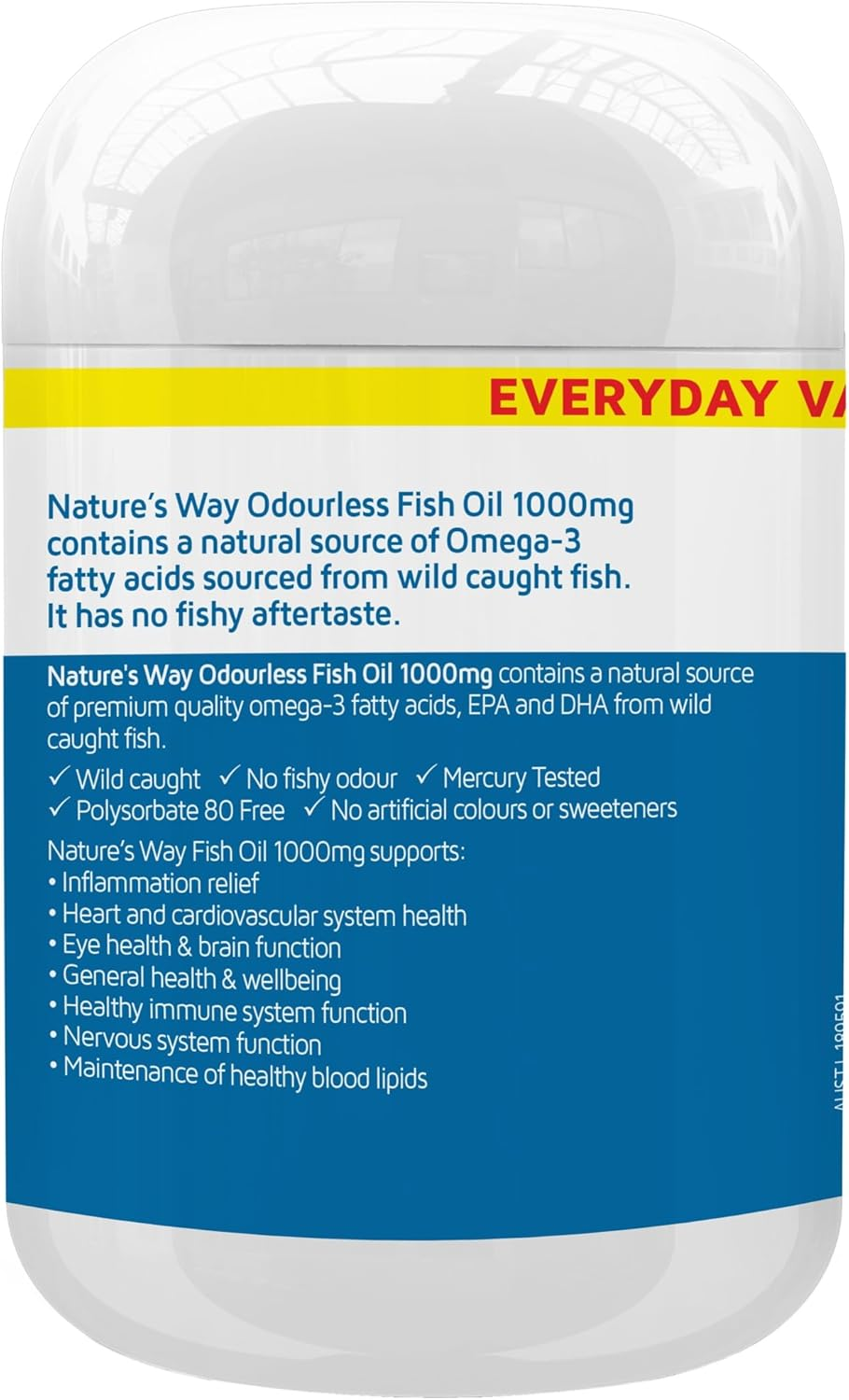 Nature'S Way Odourless Fish Oil 1000Mg 80 Capsules