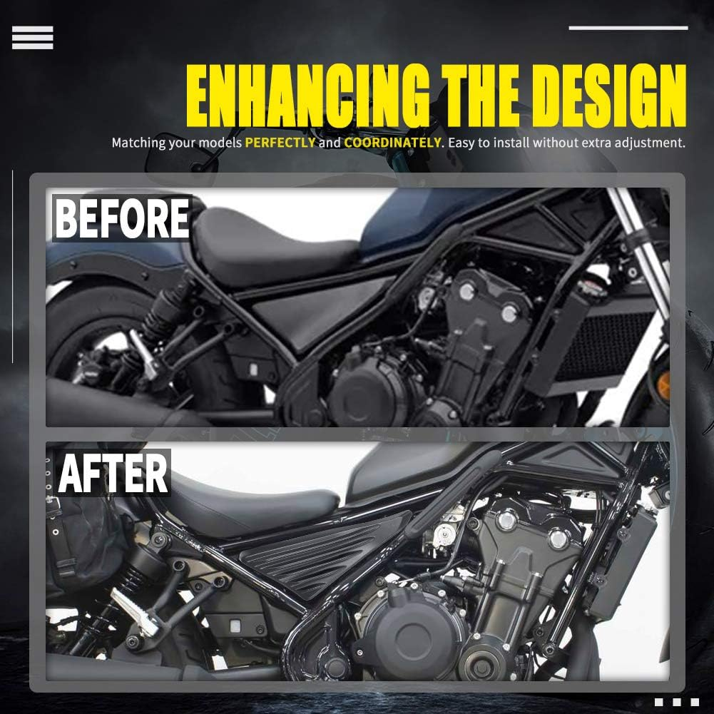 Motorcycle Rear Passenger Seat Side Cover Infill Trim Panel Upper Frame Guards Fairing Cowling Protector Decoration Kit for H.Onda Rebel CMX 500 300 CMX500 CMX300 Rebel500 Rebel300 2017-2023 image number 5