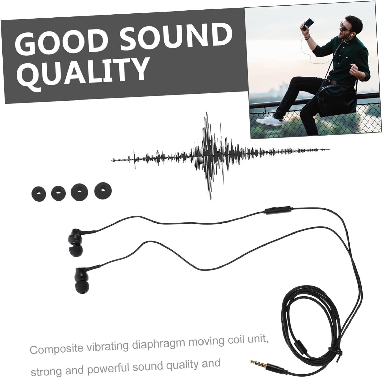 Homoyoyo -Ear Headphones Earbuds with 3.5Mm Jack Ergonomic Design Strong Bass Compatible with Phone Tablet Laptop Desktop Computer