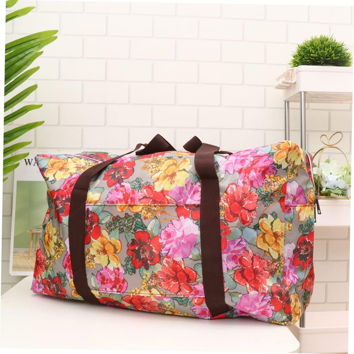 BESTYASH 1Pc Oxford Cloth Travel Tote Bag Foldable Luggage Pouch for Overnight Business Travel Lightweight and for Gym Camping and Weekend image number 6