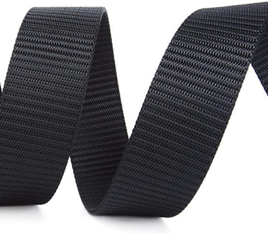 Fabric Belt Women/Men 120Cm Nylon Belts Canvas Belt Jeans Buckle, Adjustable Belt Strap Black image number 3