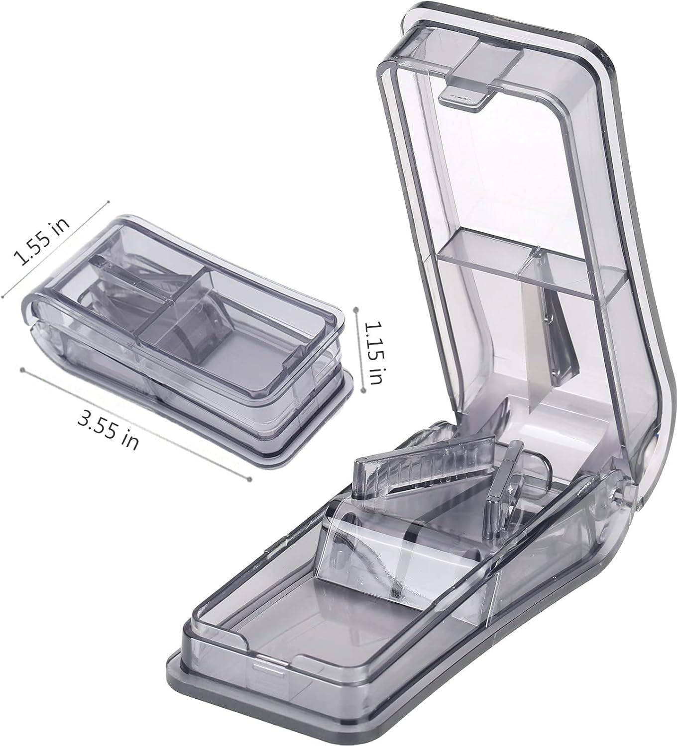 Mumoo Bear 2PCS Pill Cutter, Professional Pill Splitter for Cutting Small Pills or Large Pills in Half image number 2