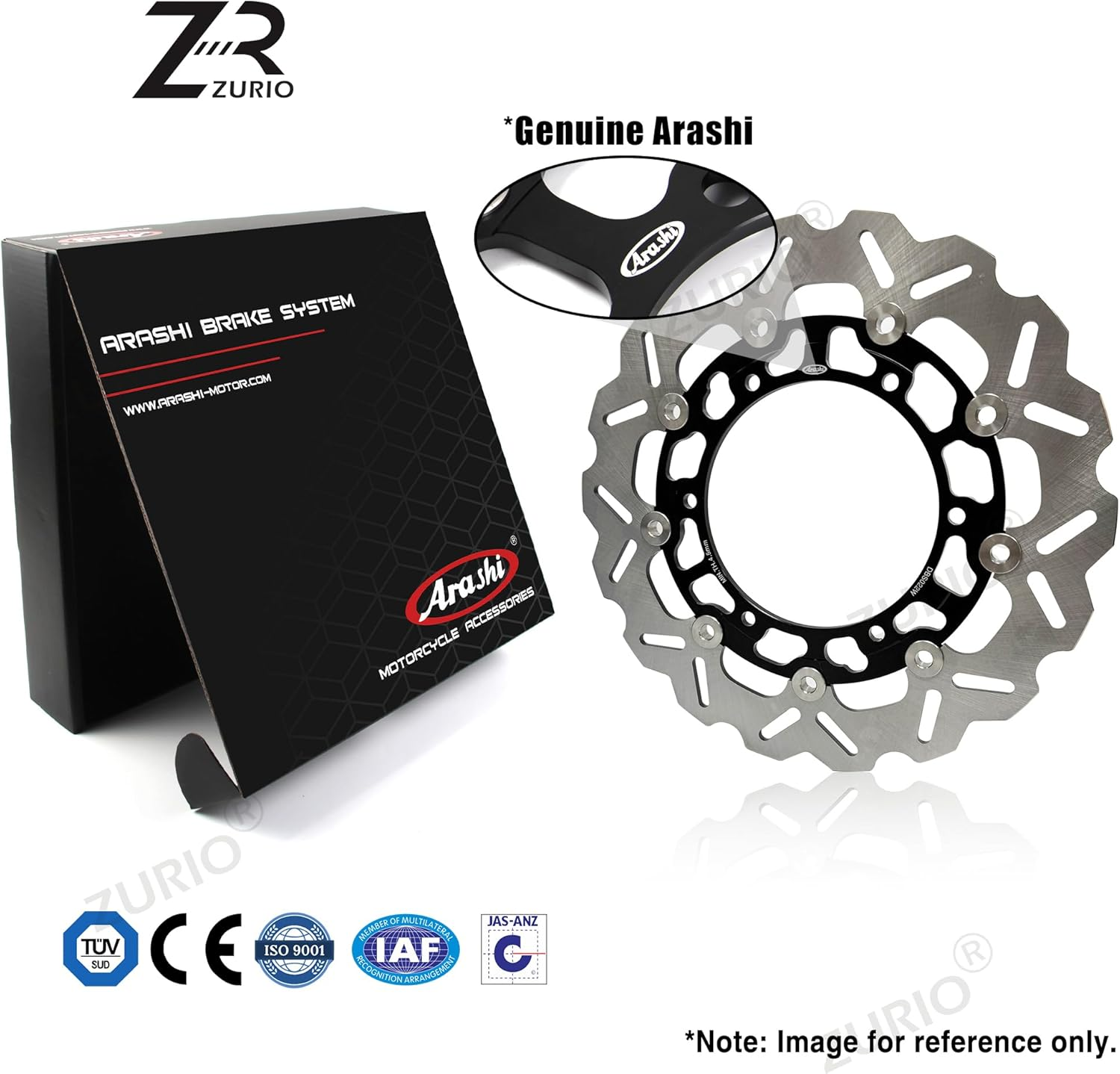 Floating Front Brake Discs Rotors Compatible with Suzuki GSXR 1300 Hayabusa Gen 1, GSXR 600 97-03, GSXR 750 96-03, GSXR 1000 01-02, TL1000R 98-03, TL1000S 97-01, GSX1400 02-07, Gold image number 2