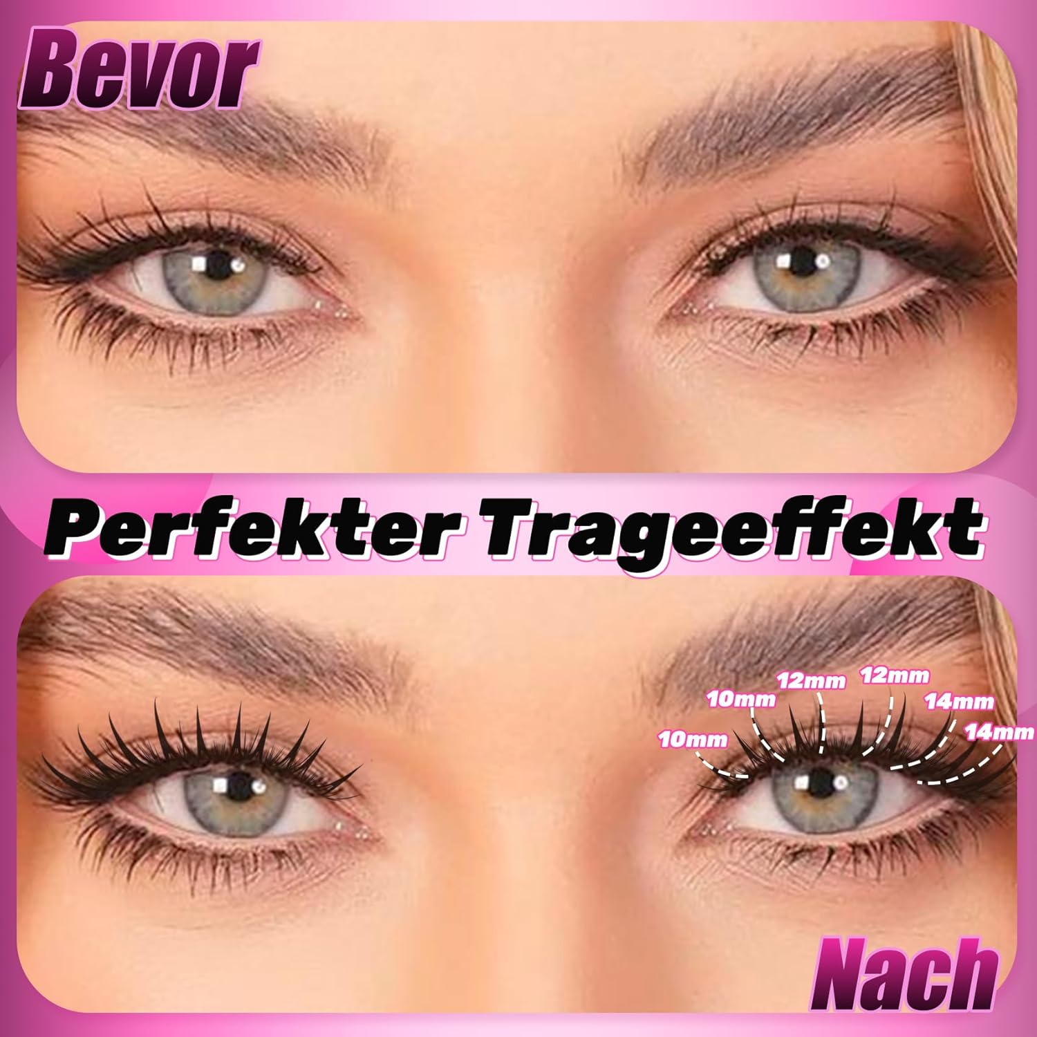 Veleasha Mnaga Lash Clusters Fairy Anime Eyelashes Cluster 10-14 Mm Laser Tech Wispy Cluster Lashes Super Lightweight DIY Spiky Eyelash Clusters (Flutair) image number 4