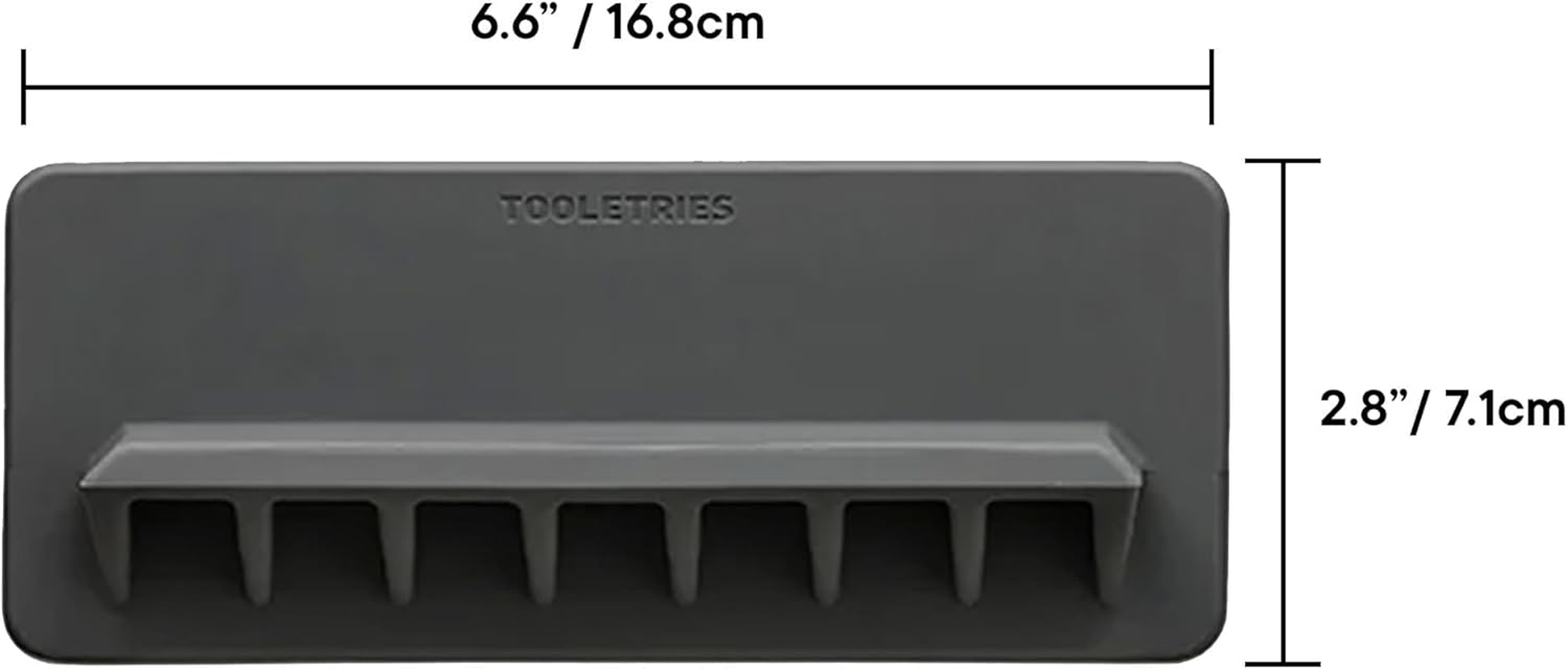 TOOLETRIES the Jack Phone Holder Designed for Shower Bath or Bathroom Mirror. Holds Any Phone Tablet Ipad Patented Silicone Grip Technology Glass Mirror Tiles Windows (Charcoal) image number 4