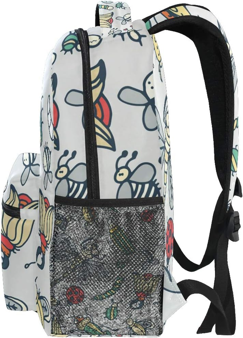 School College Backpack Rucksack Travel Bookbag Outdoor Animals - Bike Red Black Color Flames image number 7