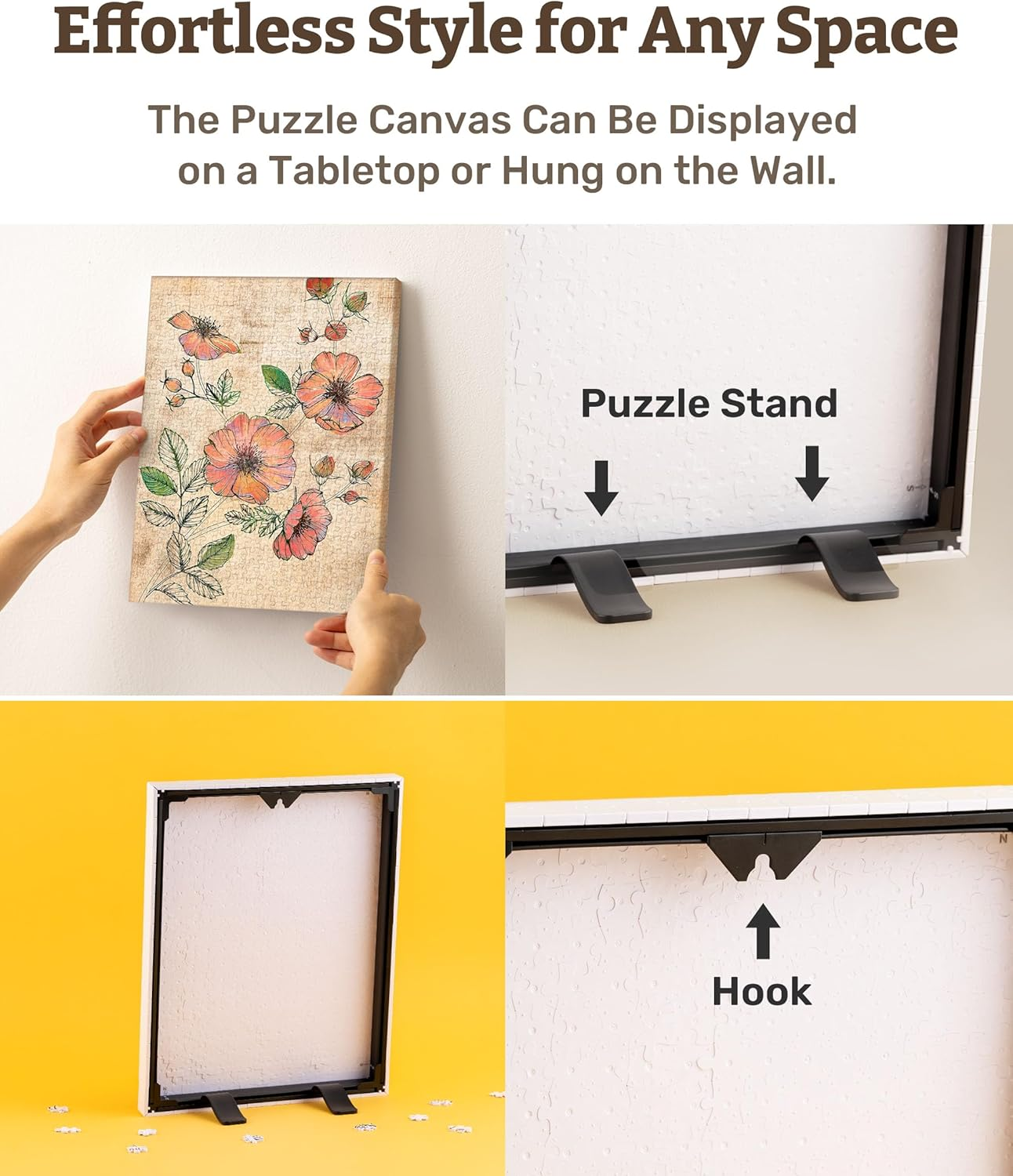 Piecerelax Canvas Wall Art Puzzles for Adults - Away from the City - Tranquil Summer Beach Unique Gift & Home D&eacute;cor with Plastic Jigsaw Puzzle Artwork for Living Room Bedroom [HN1316] - Lemon Soda image number 6