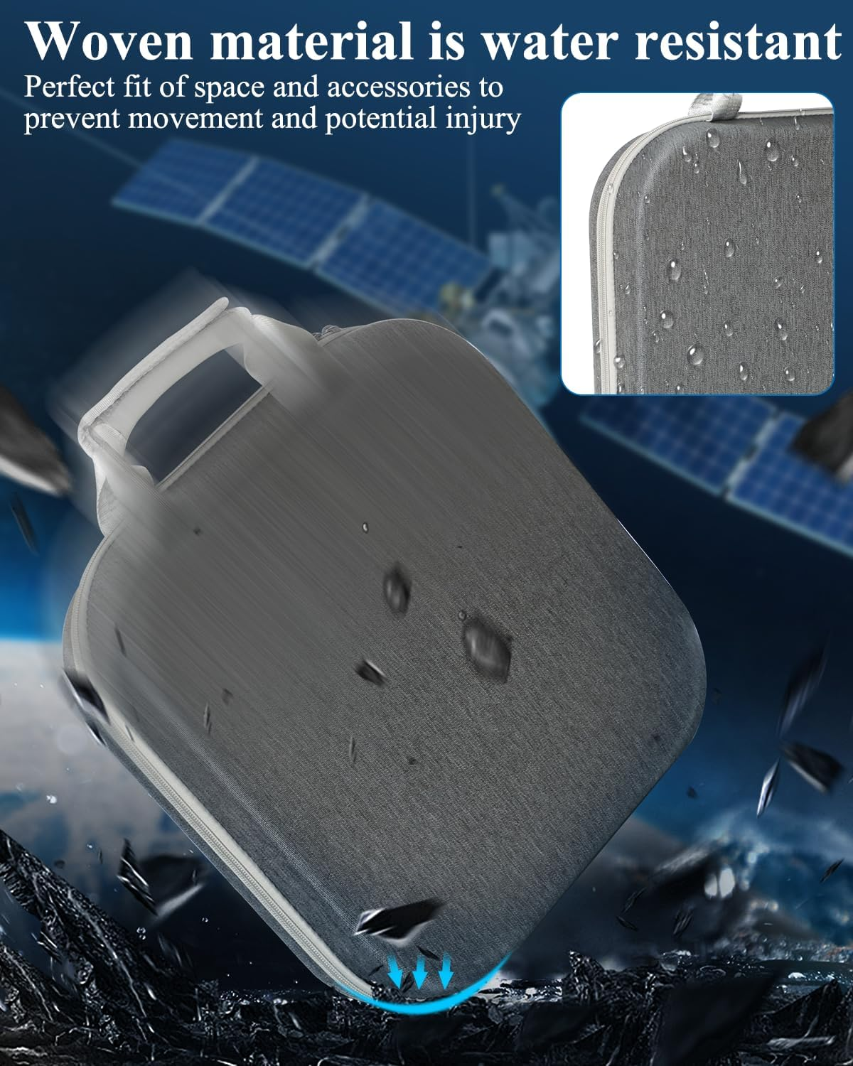 Luxisync Starlink Mini Carry Case &ndash; Outdoor Travel Case for Standard Starlink Mini Accessories, Large Capacity, Semi-Rigid EVA Protection image number 3