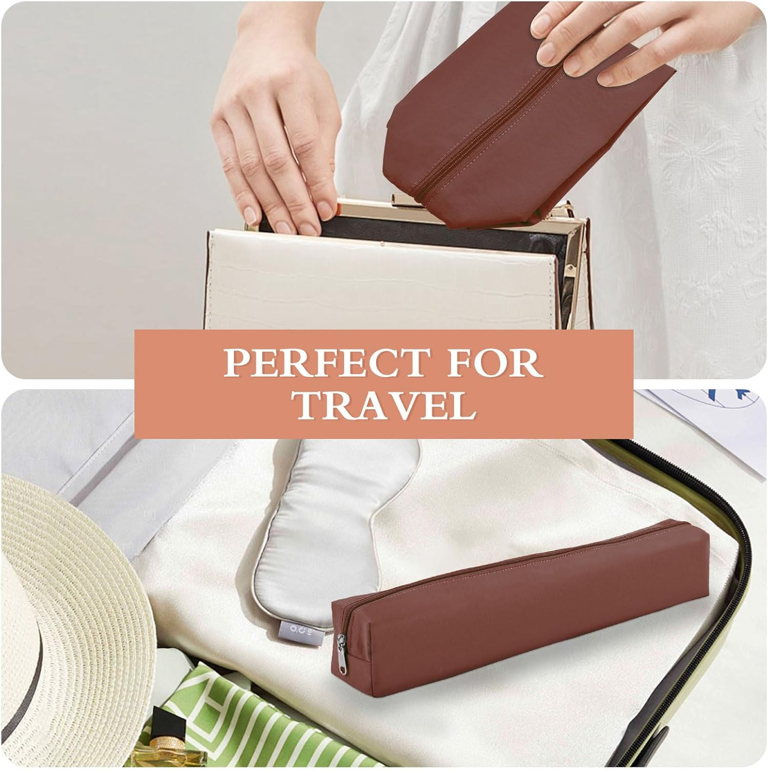 Suafrnut Hair Tools Travel Organizer Bag Portable Heat Resistant Storage Case Pouch for Curling Irons, Flat Irons, Hair Straightener, Hot Air Brush and Hair Styling Tools(17.7" X 3.2" X 3.2") image number 5