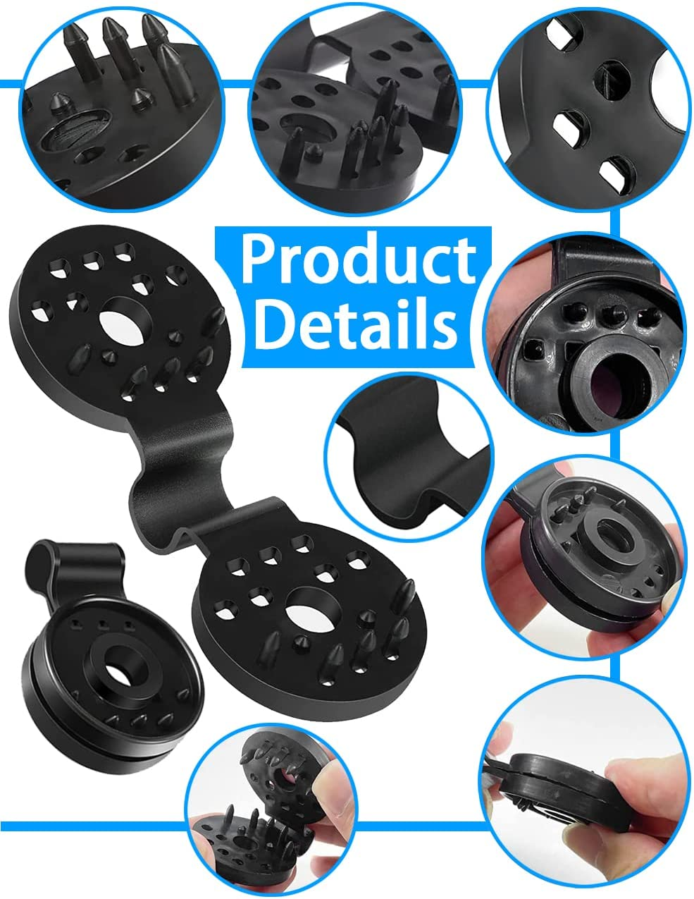 50 PCS Shade Cloth Plastic Clips round Plastic Black Clips for Sun Shade Net, Garden Expert anti Bird Netting, Shade Netting Fabric Accessories Grommets in Garden Backyard Greenhouse Outdoor, Black