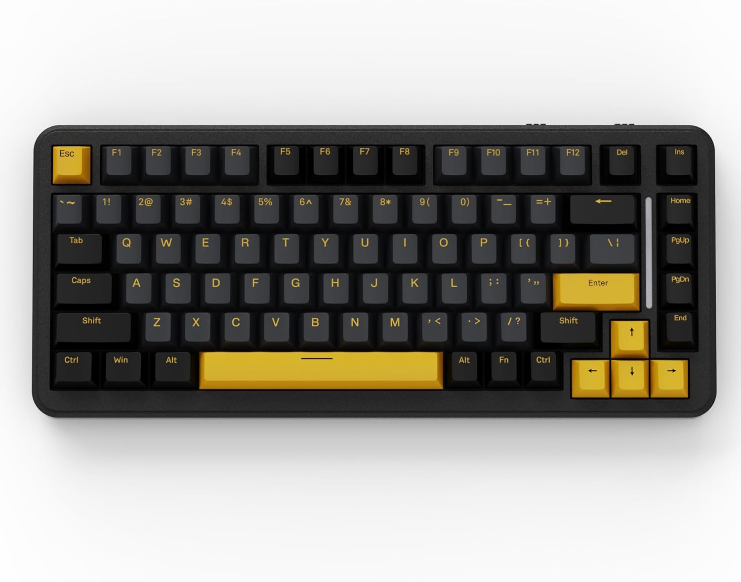 ATTACK SHARK M86 Jointed Mechanical Keyboard, 75% Tri-Mode RGB Wireless Gaming Keyboard (BT/2.4G/USB-C), Side Engraved, Hot Swappable, Pre-Lubricated Linear Switches, 4000Mah-Gradient Black