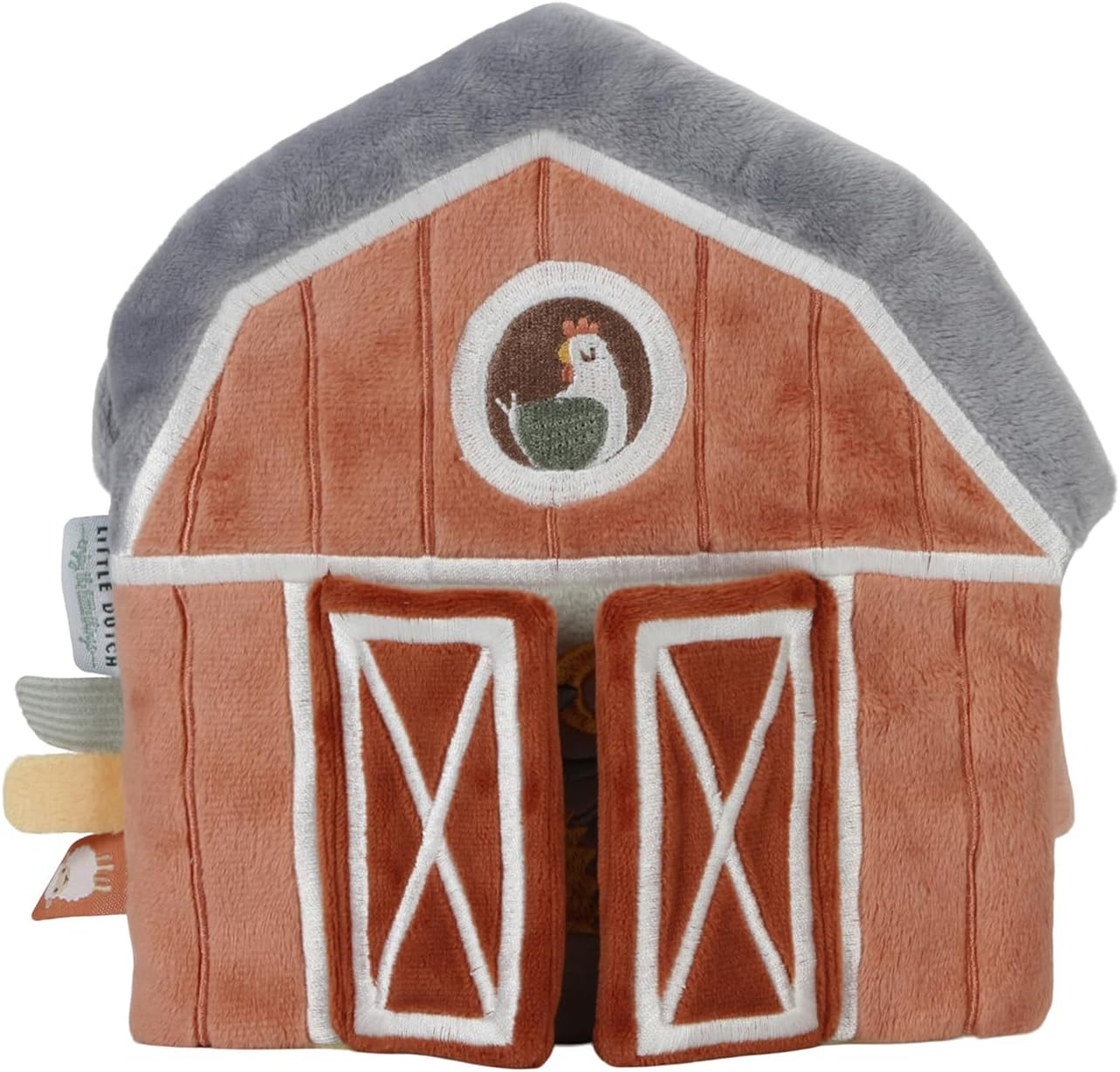 Little Dutch Little Farm Soft Activity Book - Toy - Activity Book - Newborn, Infant - Mirror, Rattle, Labels image number 5