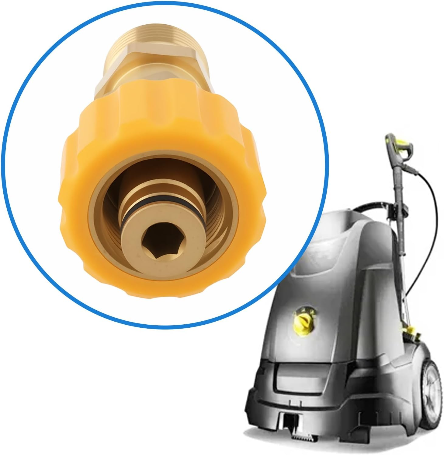 Pressure Washer Adapter TR22 IG Easy Lock to M22 AG Compatible with K&auml;rcher HD HDS Prohd Series with TR22 Easy!Lock Thread image number 3