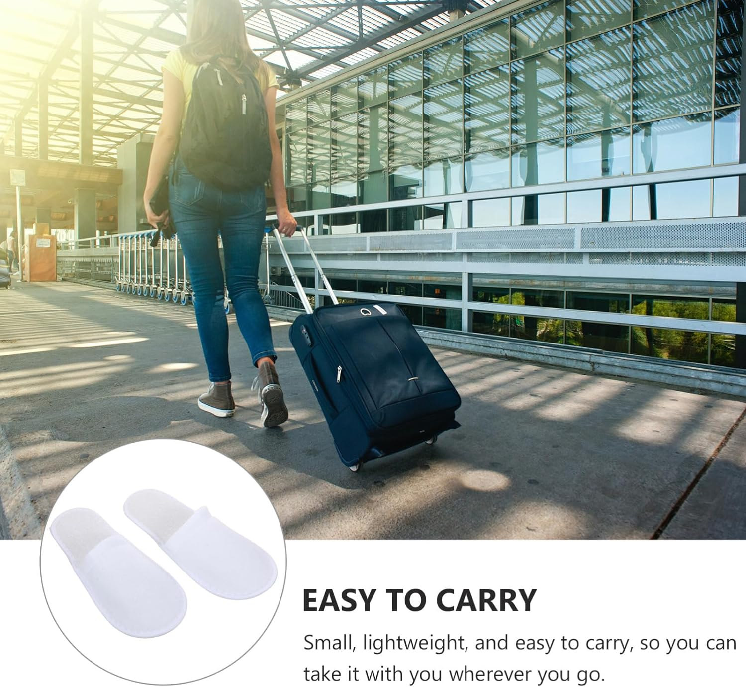 Vaguelly 24Pairs Women Men Hairdressing Slippers White Skid-Resistant Salon Light Portable image number 5